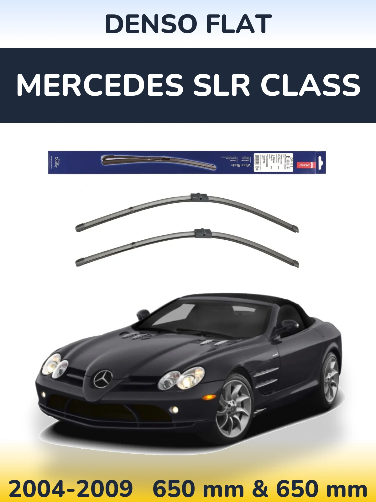 Sada předních stěračů Denso Flat 650 a 650 mm pro Mercedes SLR Class 2004-2009