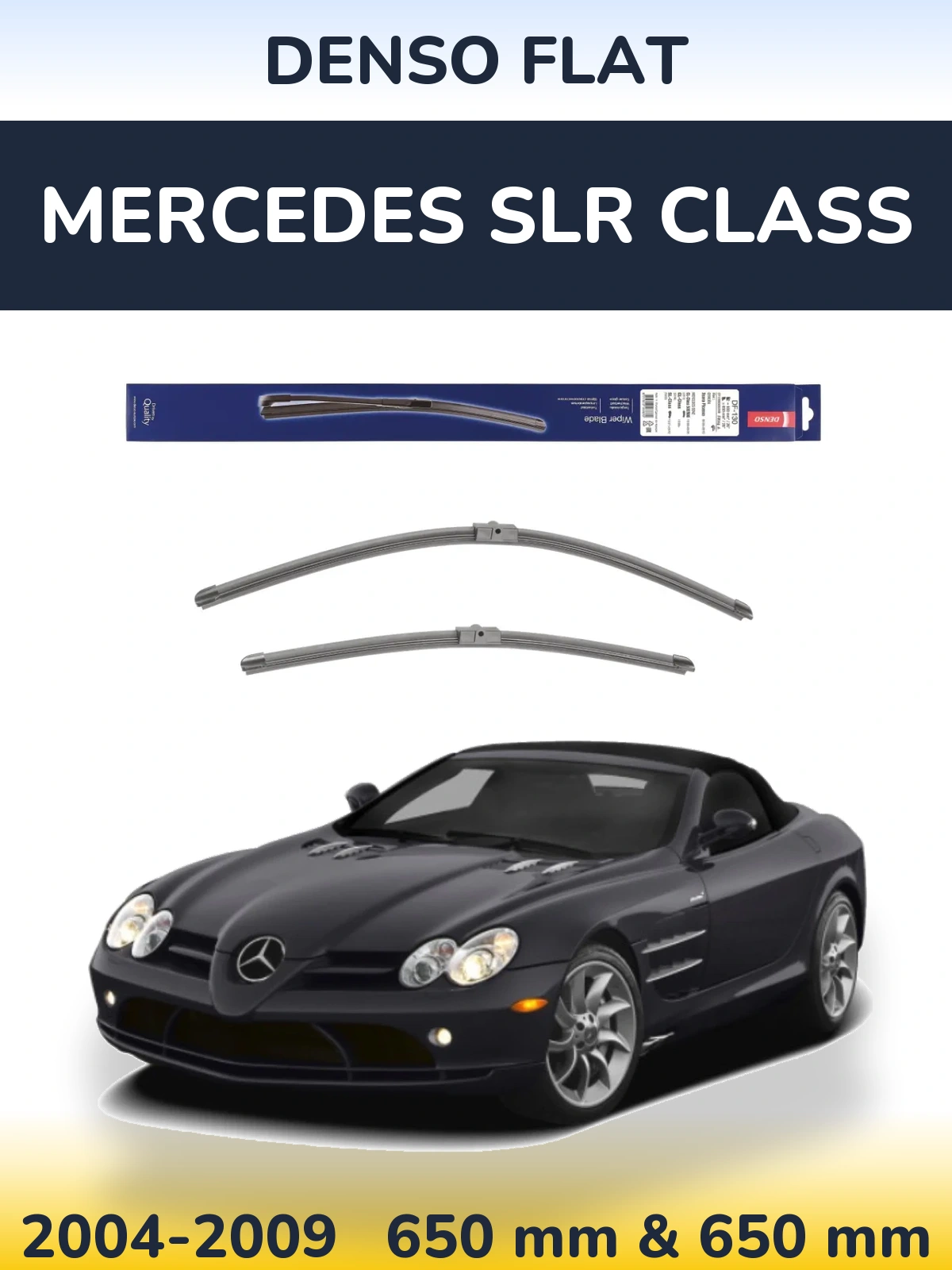 Sada předních stěračů Denso Flat 650 a 650 mm pro Mercedes SLR Class 2004-2009