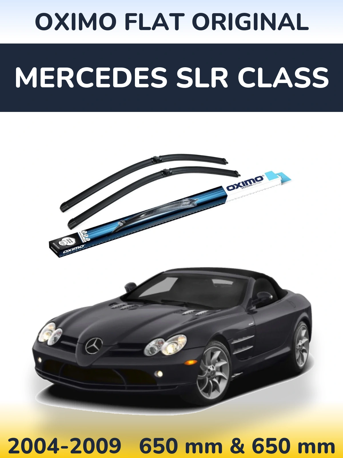 Комплект передніх щіток Oximo Flat Original 650 & 650 мм для Mercedes SLR Class 2004-2009