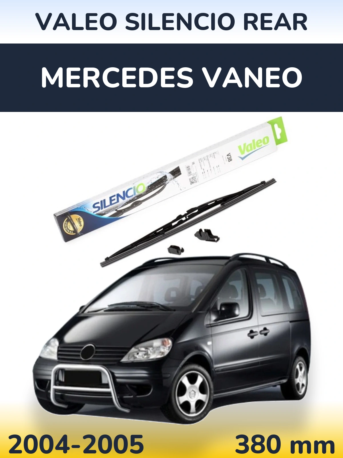 Zadní stěrač Valeo Silencio Rear 380 mm pro Mercedes Vaneo 2004-2005