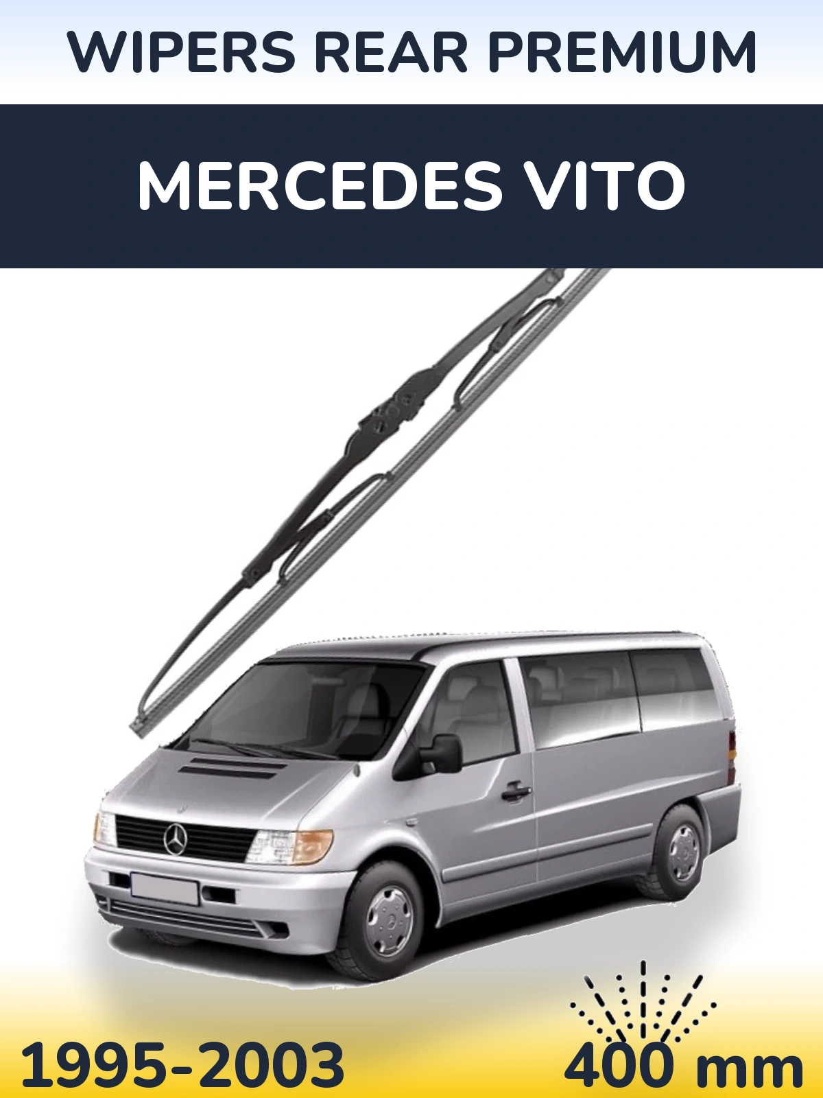 Zadní stěrač WIPERS REAR PREMIUM 400 mm pro Mercedes Vito 1995-2003