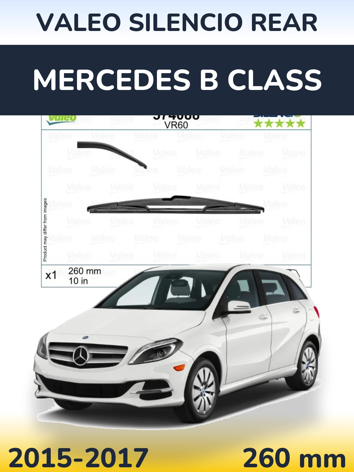 Zadní stěrač Valeo Silencio Rear 260 mm pro Mercedes B Class 2015-2017