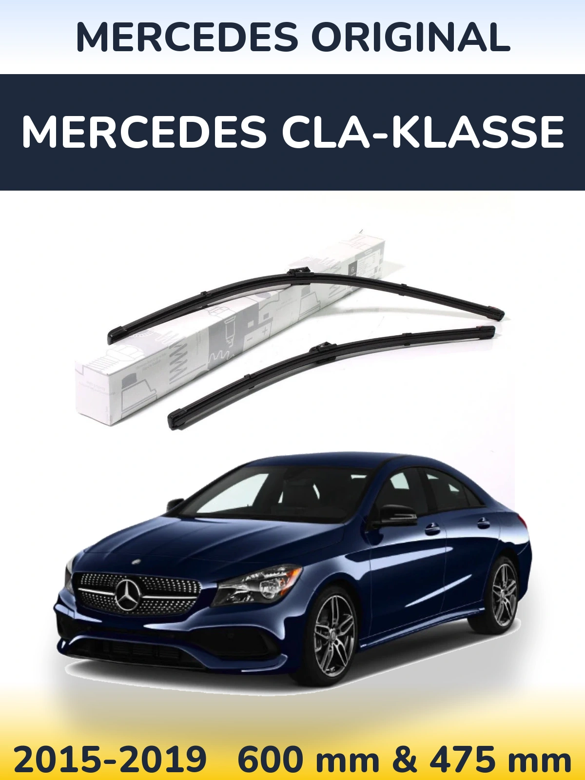 Sada předních stěračů Mercedes OEM Mercedes Original 600 a 475 mm pro Mercedes CLA-Klasse 2015-2019