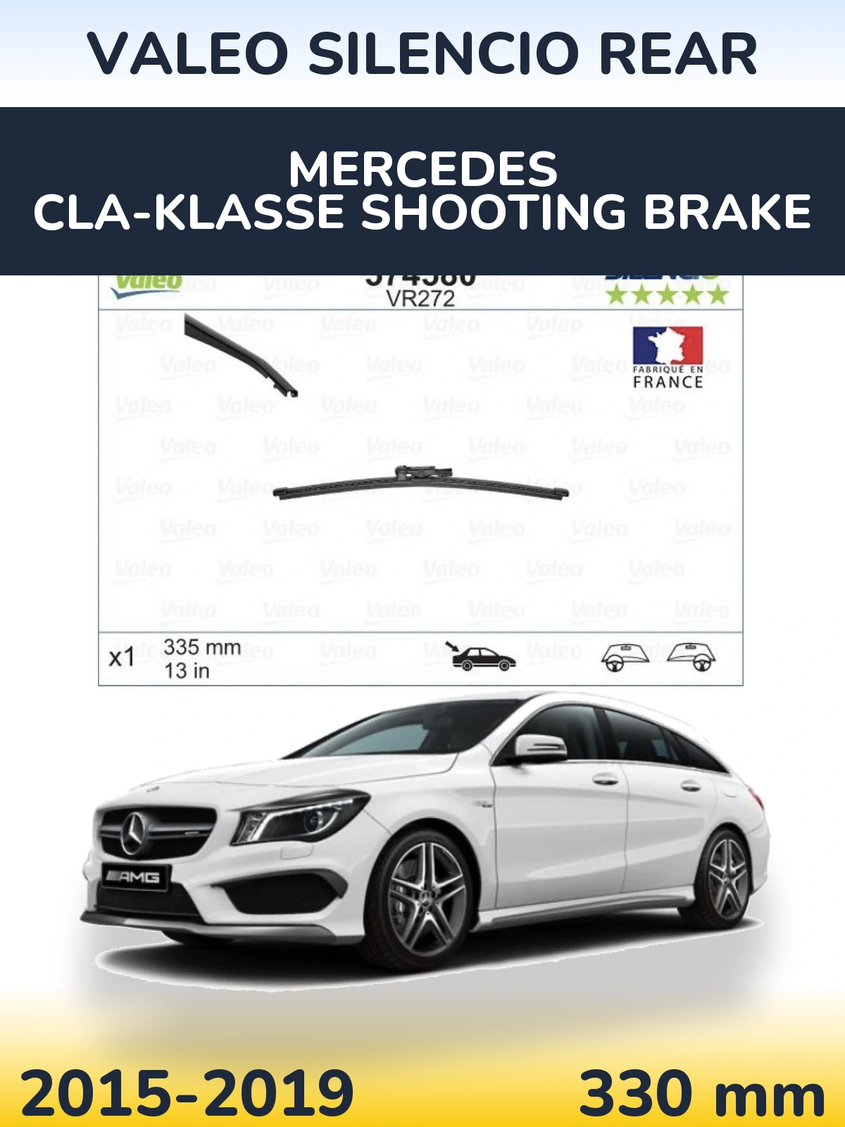 Zadní stěrač Valeo Silencio Rear 330 mm pro Mercedes CLA-Klasse Shooting Brake 2015-2019