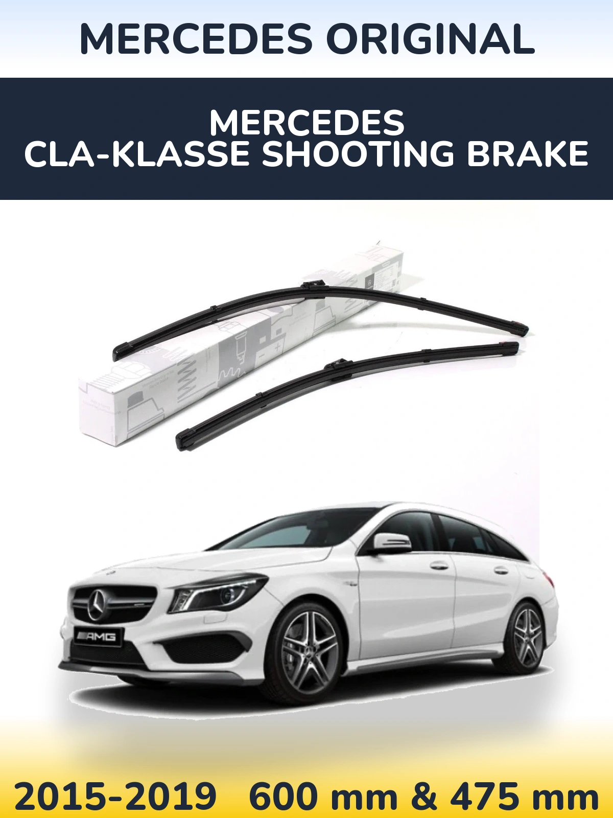 Sada předních stěračů Mercedes OEM Mercedes Original 600 a 475 mm pro Mercedes CLA-Klasse Shooting Brake 2015-2019