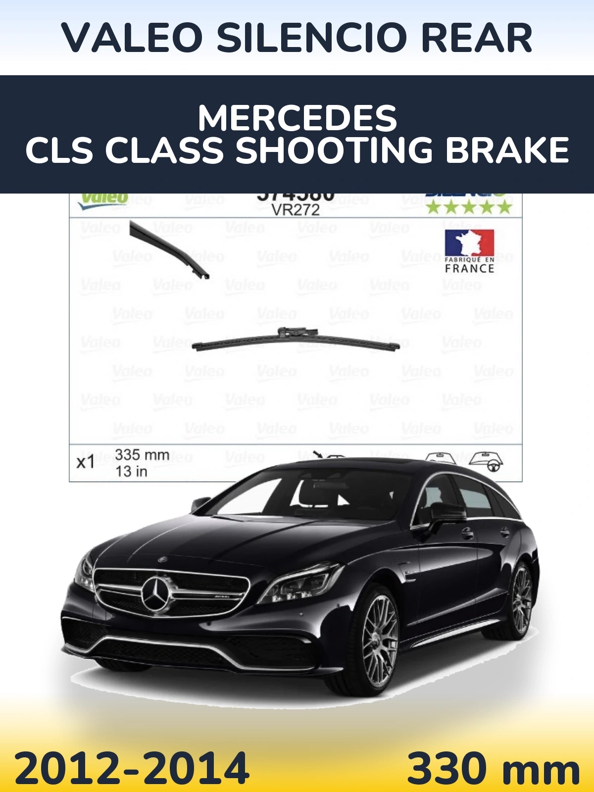 Zadní stěrač Valeo Silencio Rear 330 mm pro Mercedes CLS Class Shooting Brake 2012-2014