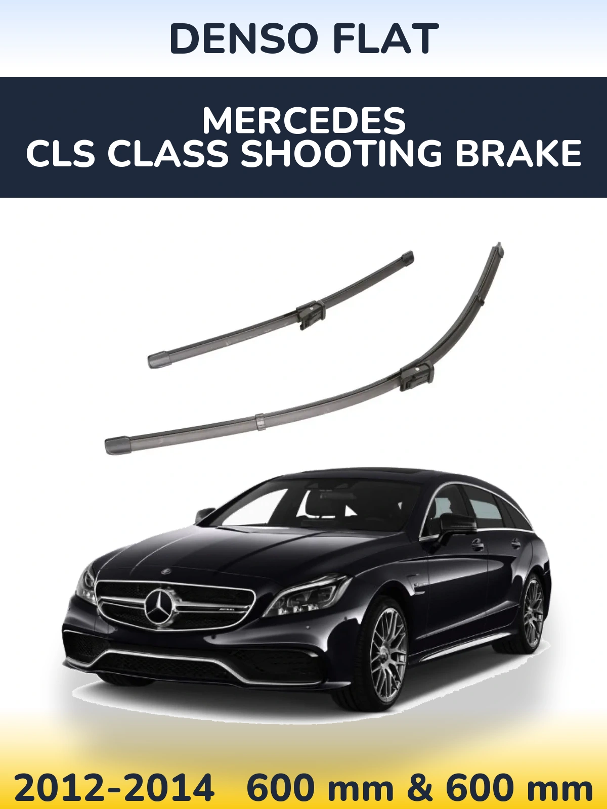 Sada předních stěračů Denso Flat 600 a 600 mm pro Mercedes CLS Class Shooting Brake 2012-2014