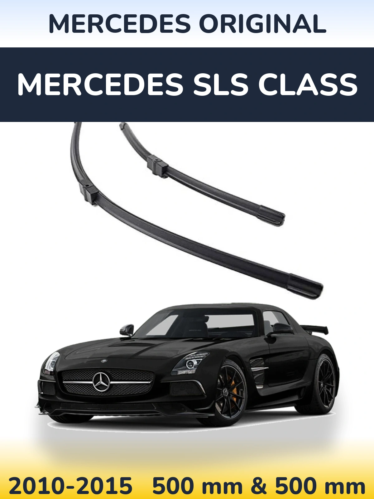 Sada předních stěračů Mercedes OEM Mercedes Original 500 a 500 mm pro Mercedes SLS Class 2010-2015