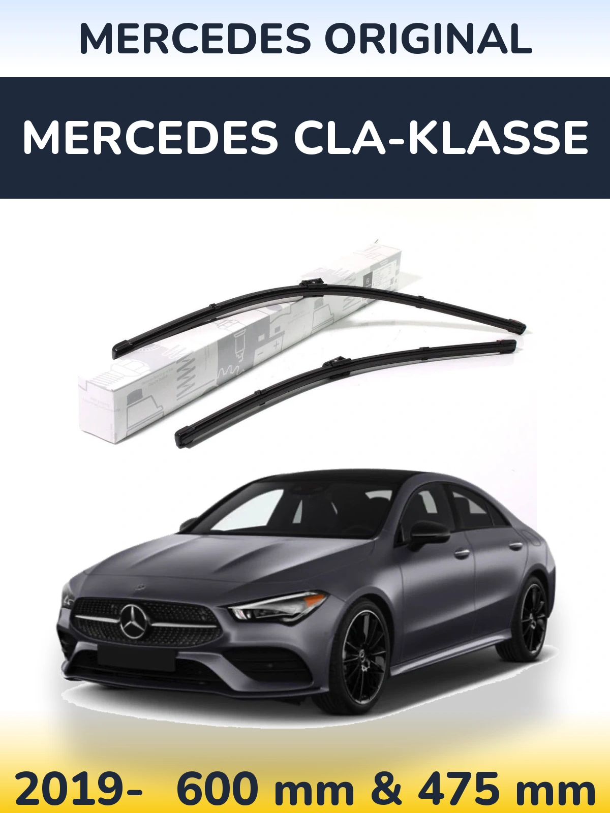 Sada předních stěračů Mercedes OEM Mercedes Original 600 a 475 mm pro Mercedes CLA-Klasse 2019-2026