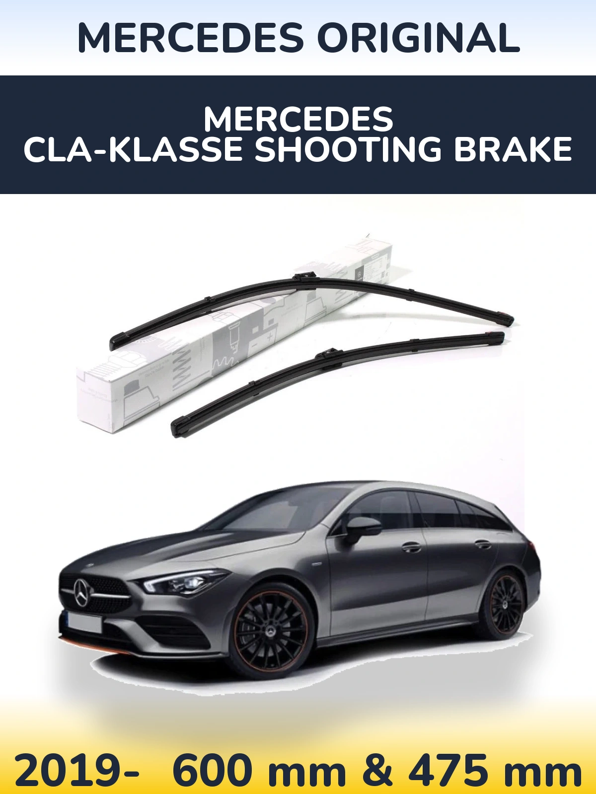 Sada předních stěračů Mercedes OEM Mercedes Original 600 a 475 mm pro Mercedes CLA-Klasse Shooting Brake 2019-2026