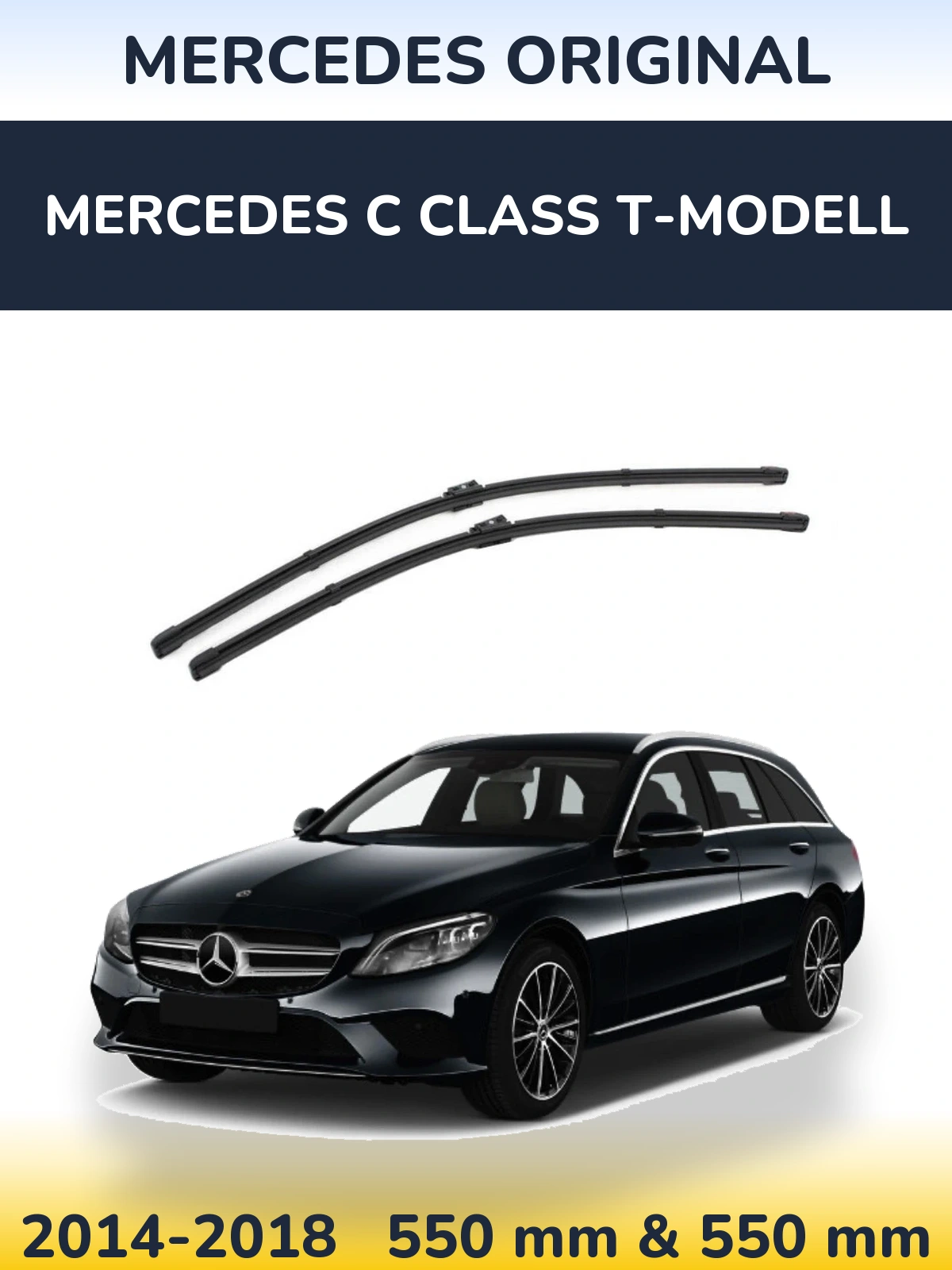 Sada předních stěračů Mercedes OEM Mercedes Original 550 a 550 mm pro Mercedes C Class T-Modell 2014-2018