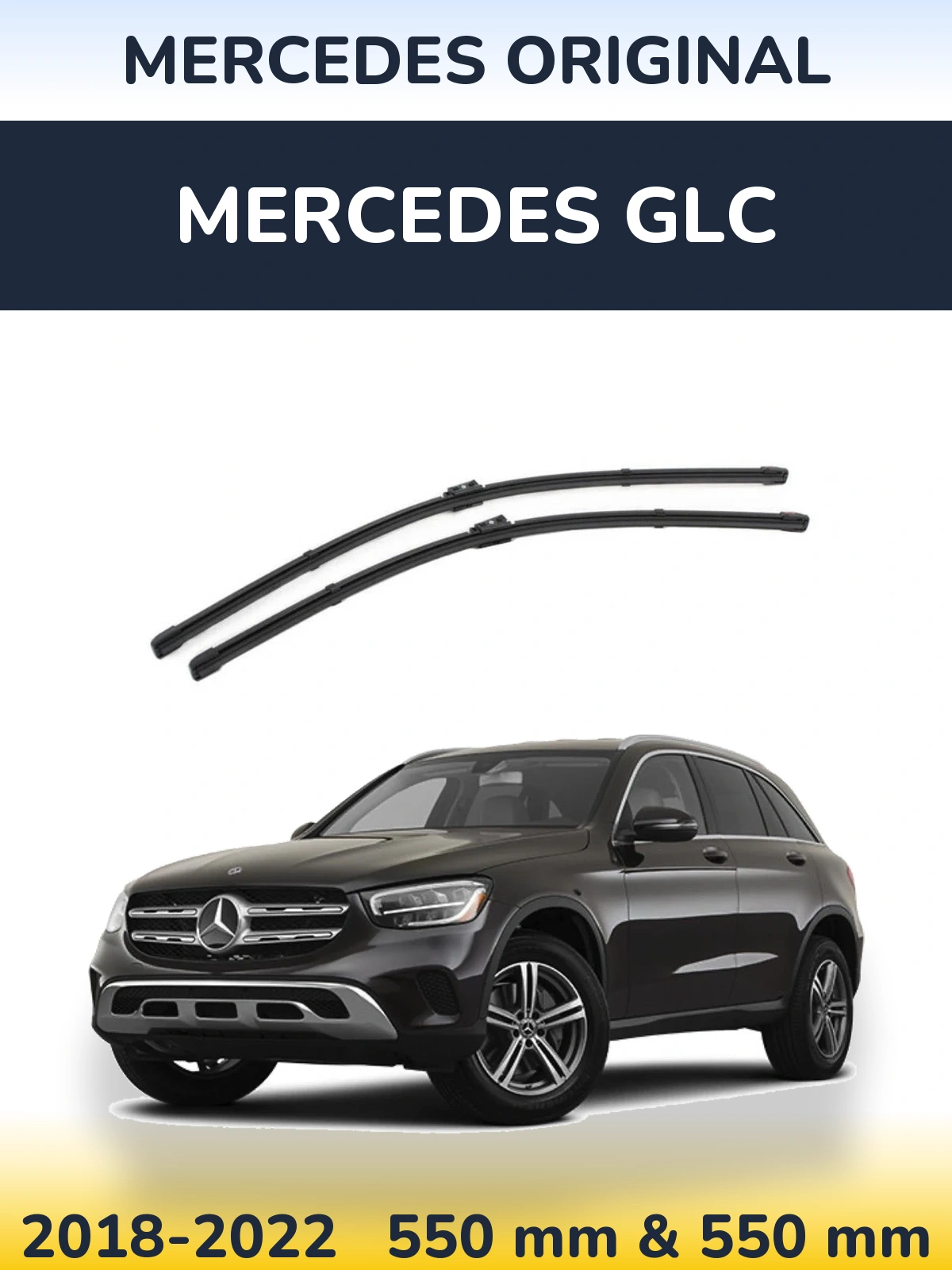 Комплект передніх щіток Mercedes OEM Mercedes Original 550 & 550 мм для Mercedes GLC 2018-2022