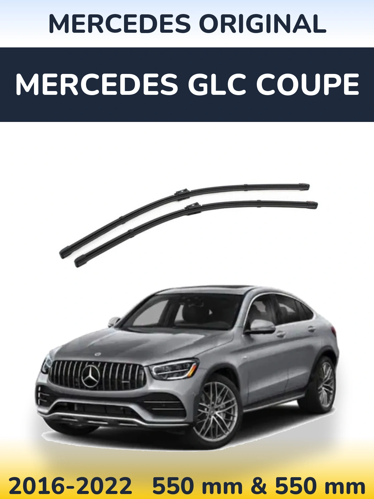 Sada předních stěračů Mercedes OEM Mercedes Original 550 a 550 mm pro Mercedes GLC Coupe 2016-2022
