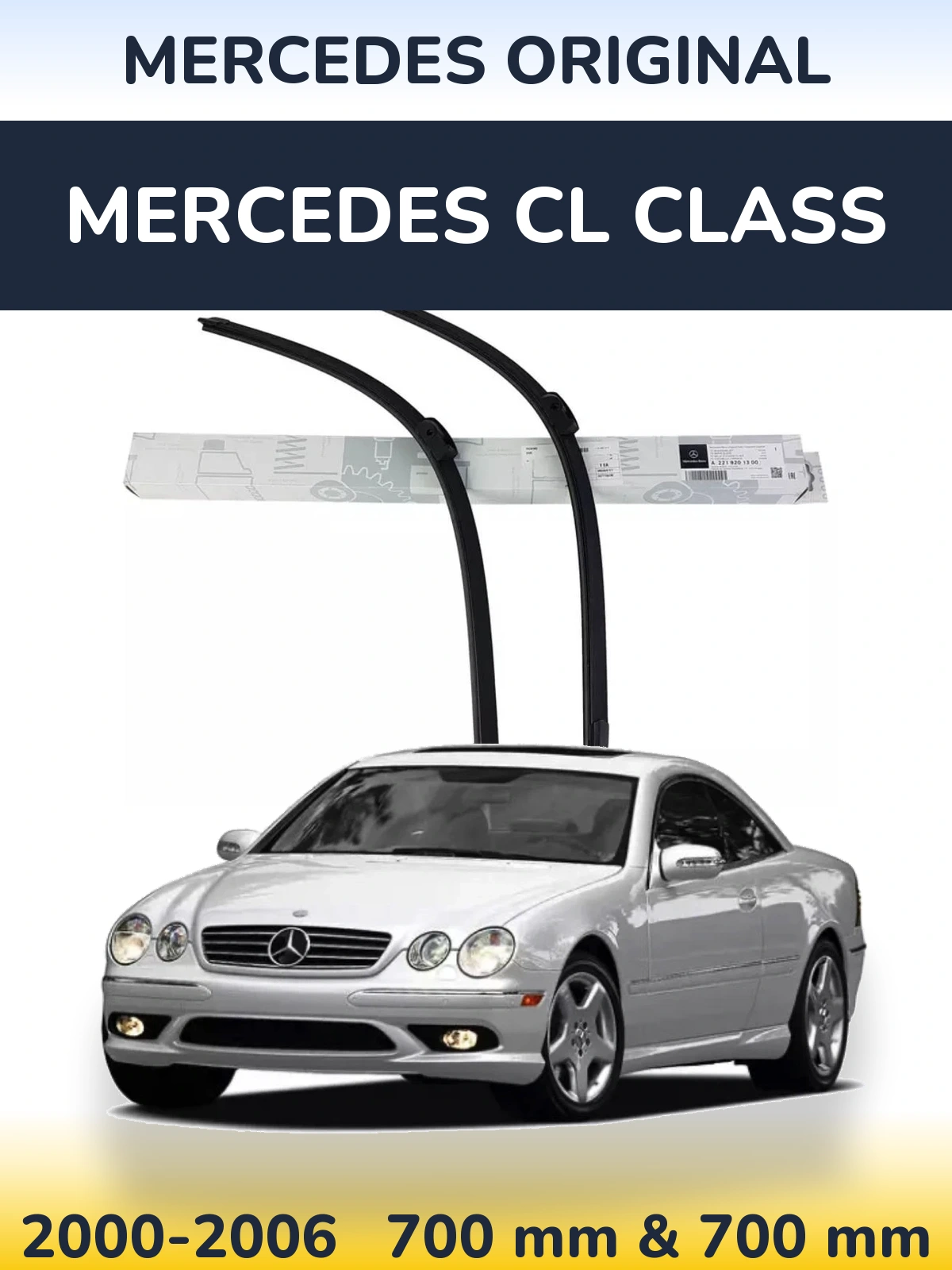 Комплект передніх щіток Mercedes OEM Mercedes Original 680 & 680 мм для Mercedes CL Class 2000-2006