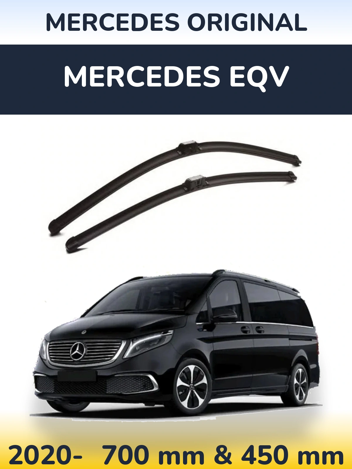 Sada předních stěračů Mercedes OEM Mercedes Original 700 a 450 mm pro Mercedes EQV 2020-2026