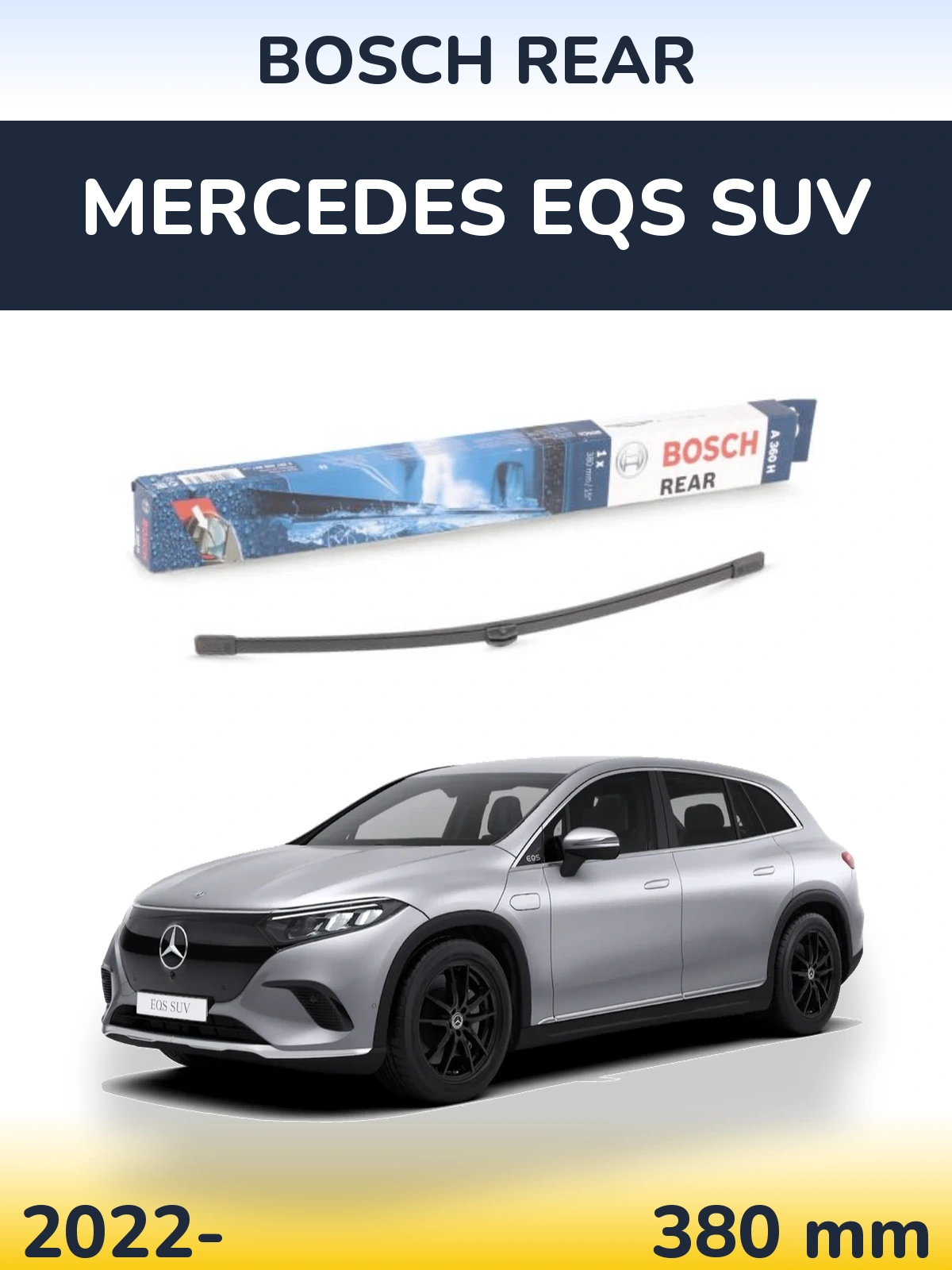 Zadní stěrač BOSCH Rear 380 mm pro Mercedes EQS SUV 2022-2026