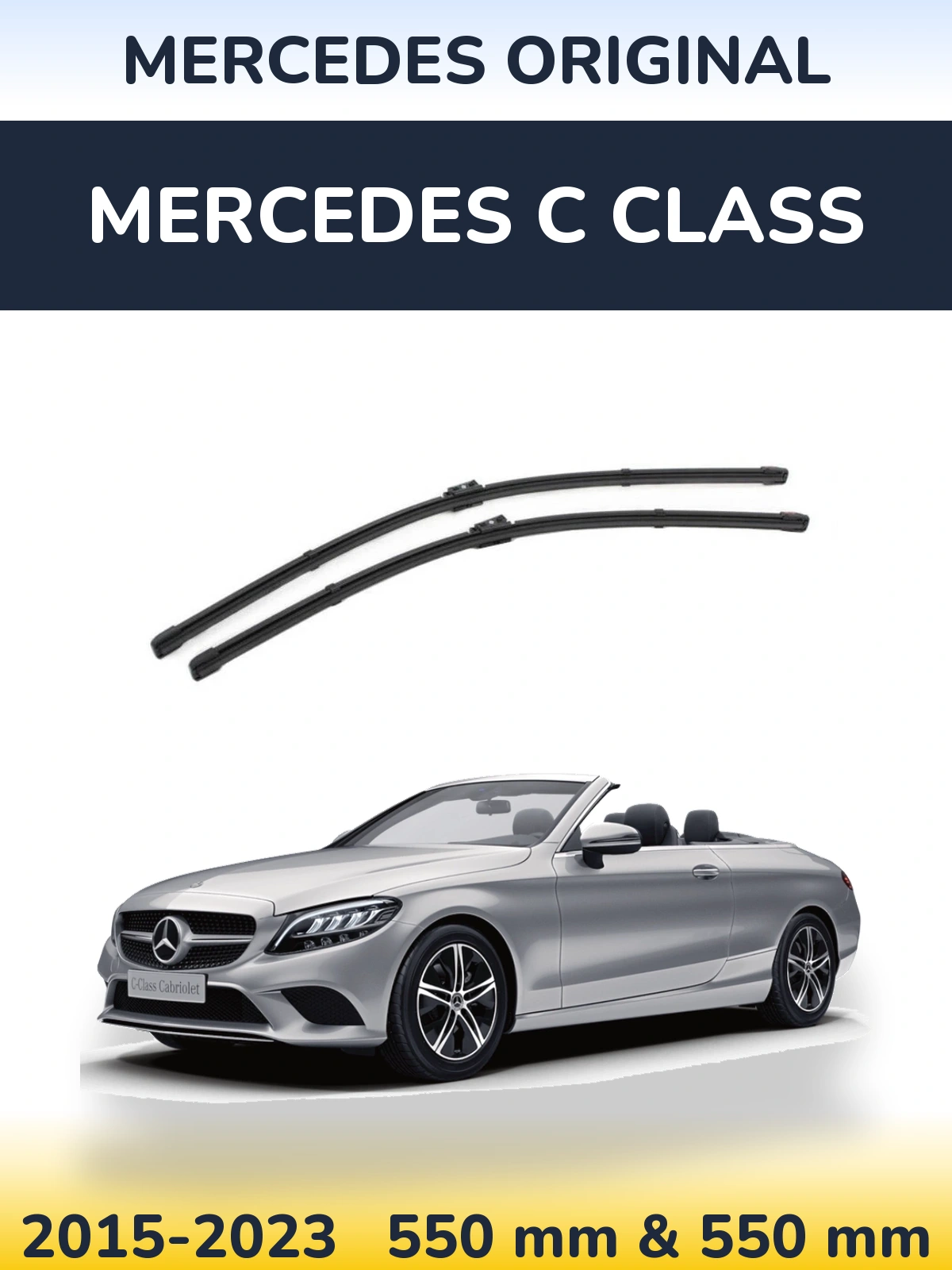 Sada předních stěračů Mercedes OEM Mercedes Original 550 a 550 mm pro Mercedes C Class 2015-2023