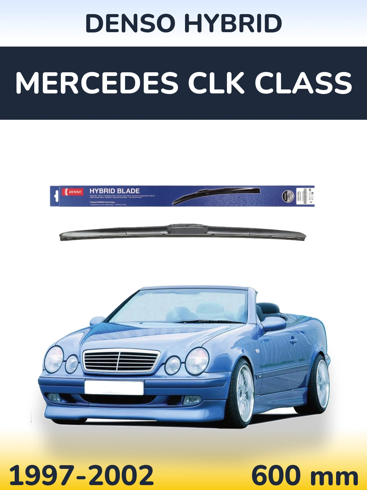 Přední stěrač Denso Hybrid 600 mm pro Mercedes CLK Class 1997-2002