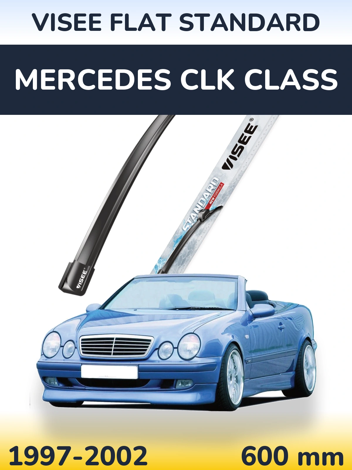 Přední stěrač VISEE FLAT STANDARD 600 mm pro Mercedes CLK Class 1997-2002