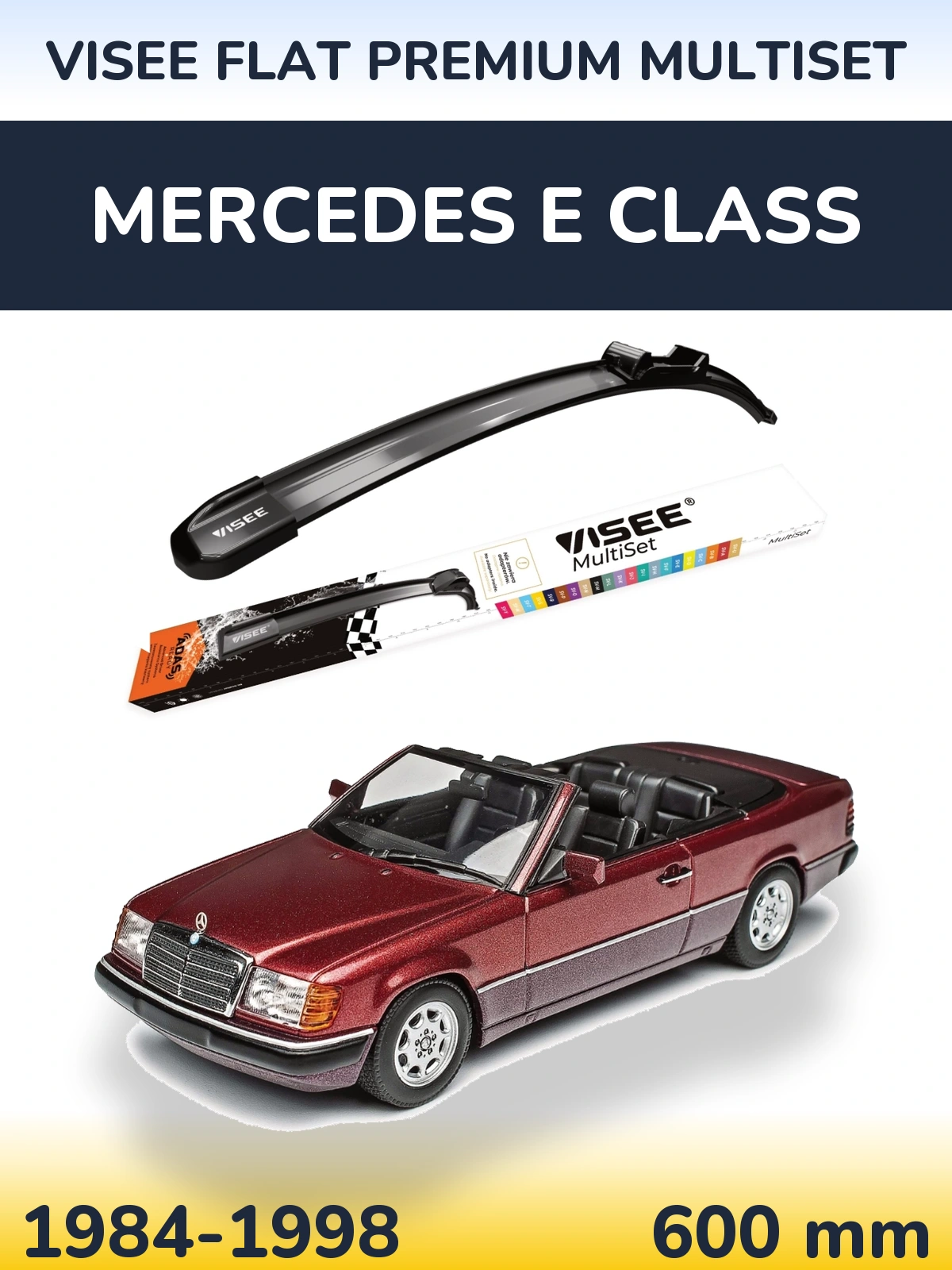 Přední stěrač VISEE FLAT PREMIUM MultiSet 600 mm pro Mercedes E Class 1984-1998