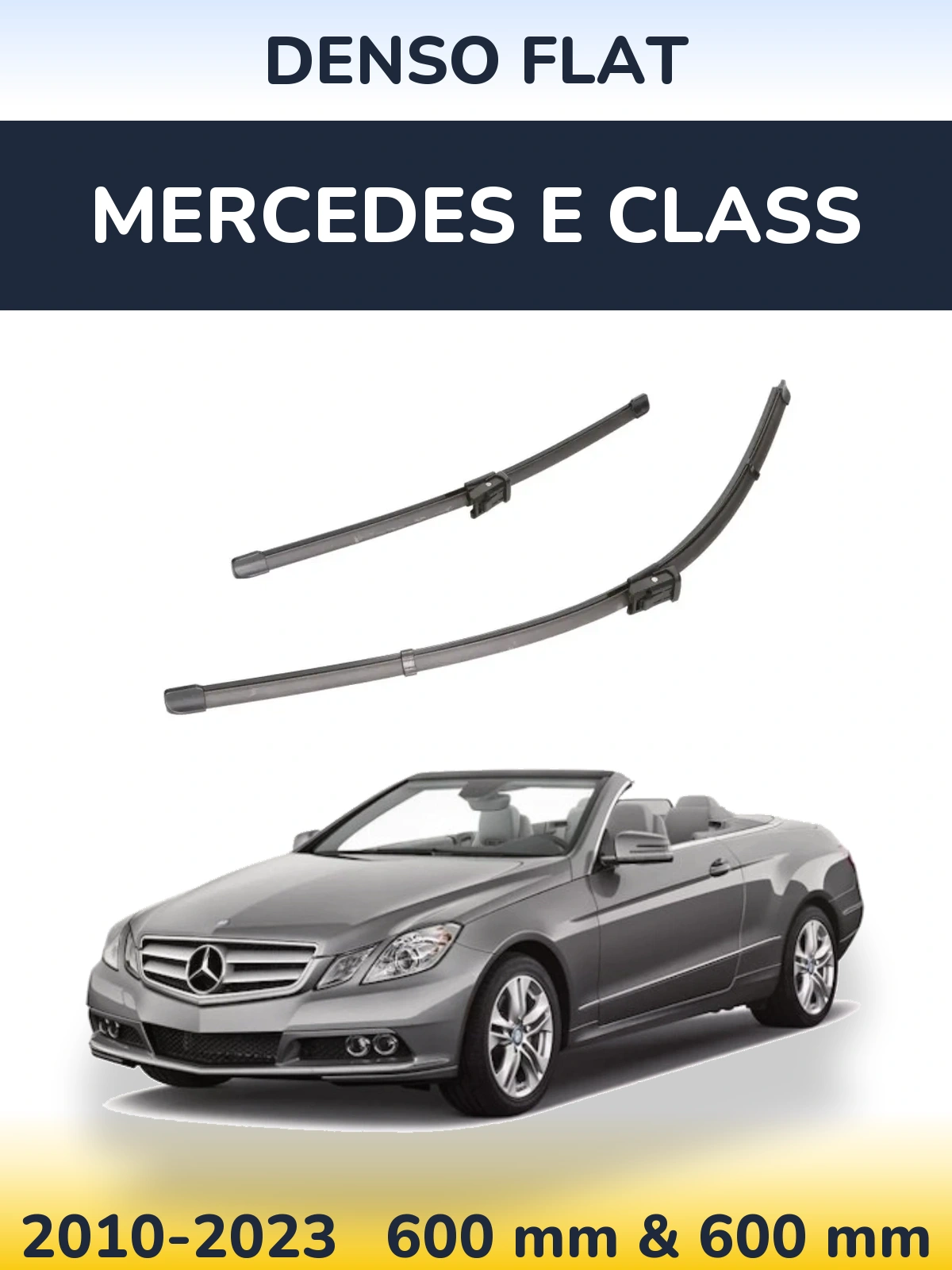 Sada předních stěračů Denso Flat 600 a 600 mm pro Mercedes E Class 2010-2023