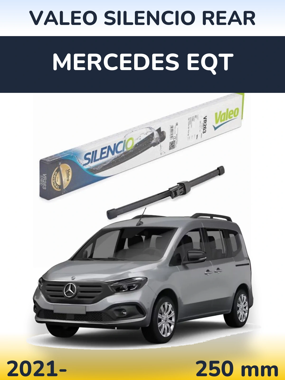 Zadní stěrač Valeo Silencio Rear 250 mm pro Mercedes EQT 2021-2026