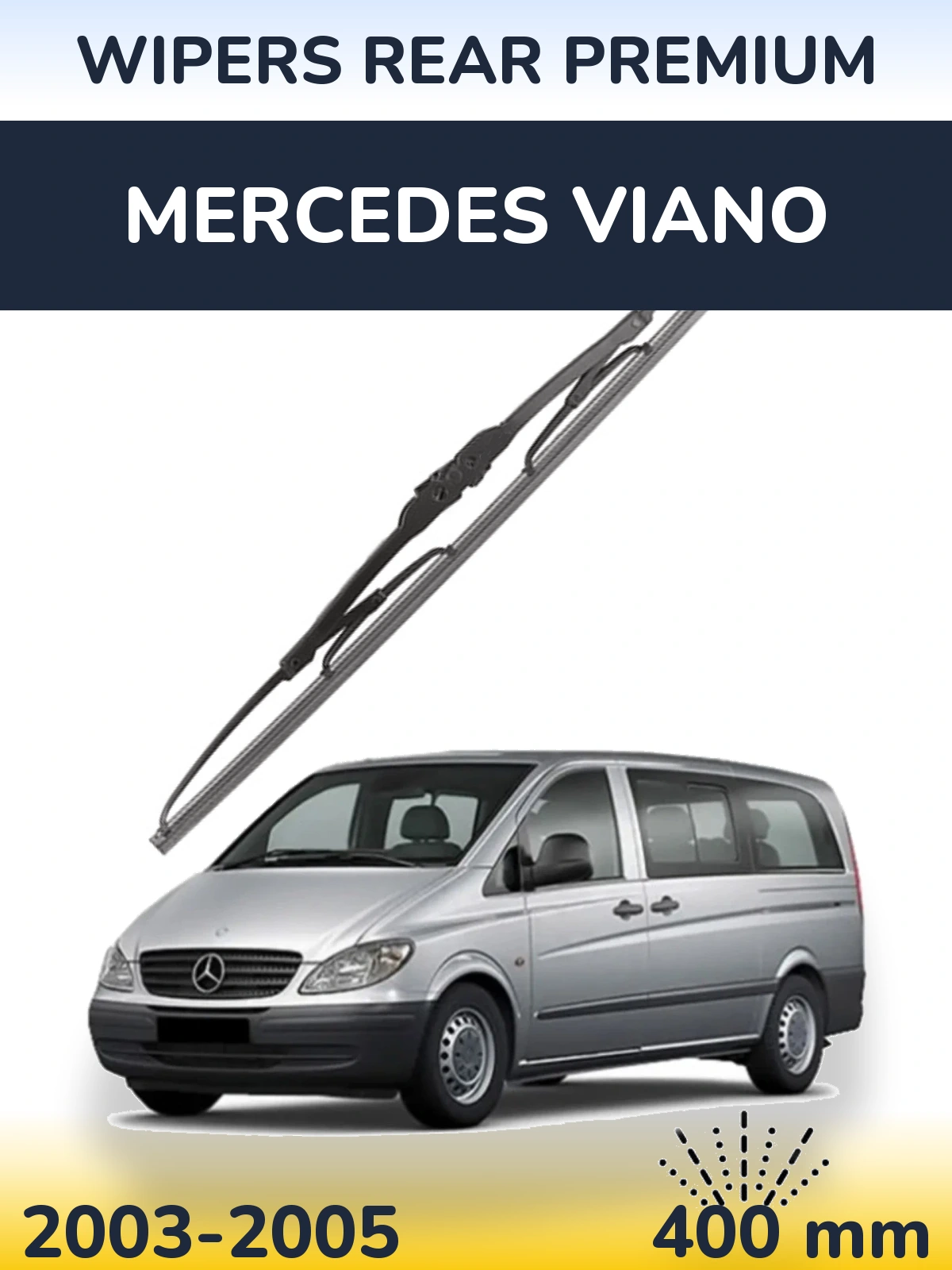 Zadní stěrač WIPERS REAR PREMIUM 400 mm pro Mercedes Viano 2003-2005