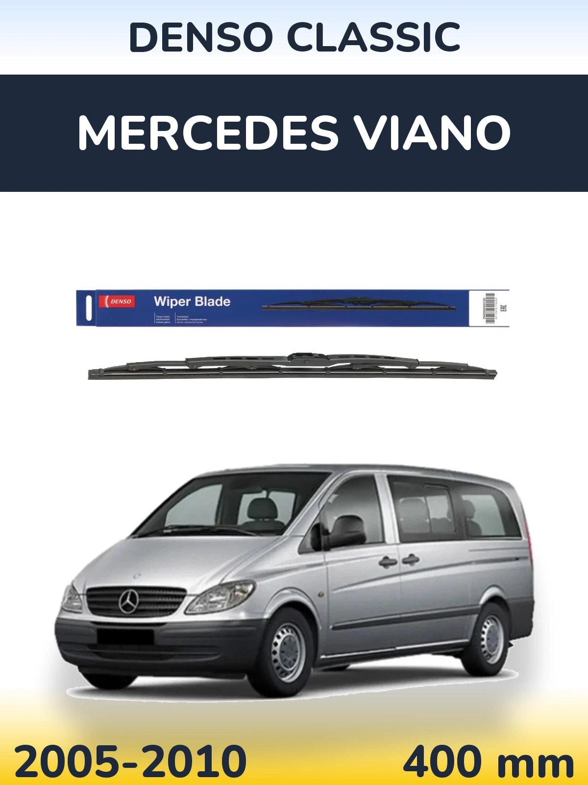 Zadní stěrač Denso Classic 400 mm pro Mercedes Viano 2005-2010