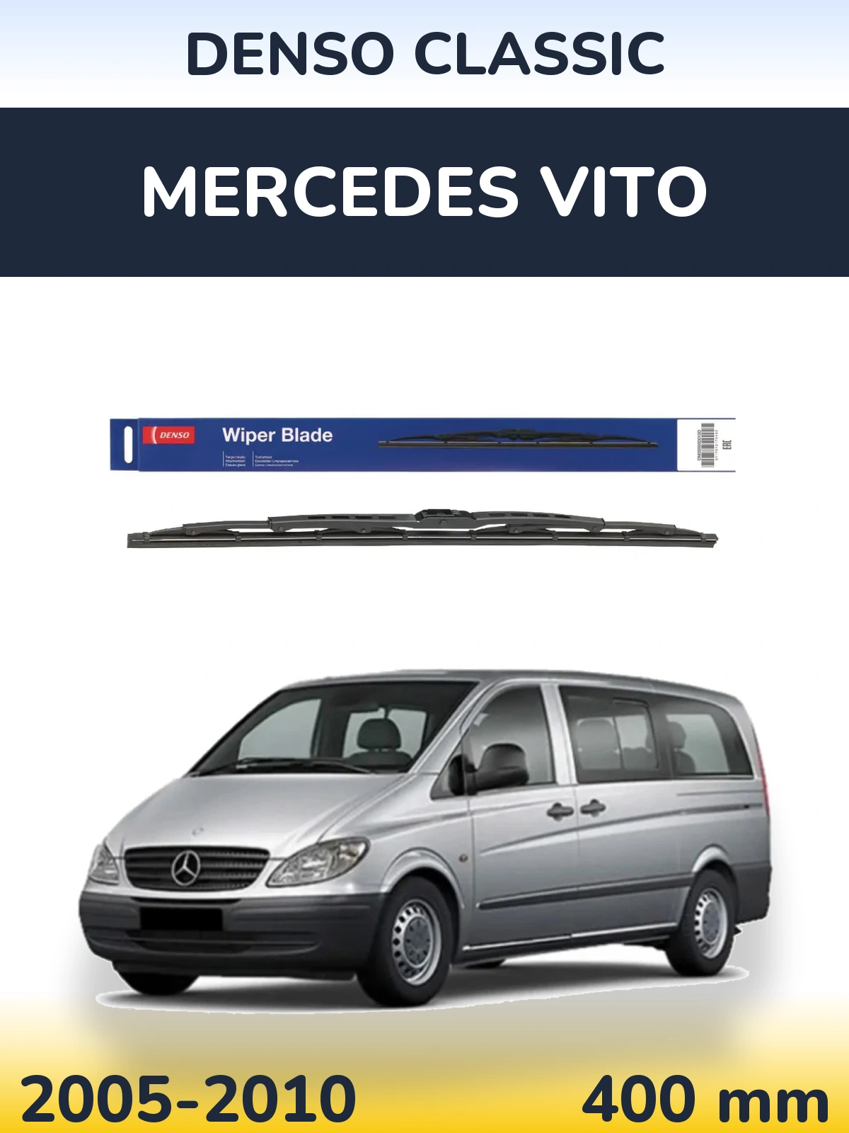 Zadní stěrač Denso Classic 400 mm pro Mercedes Vito 2005-2010