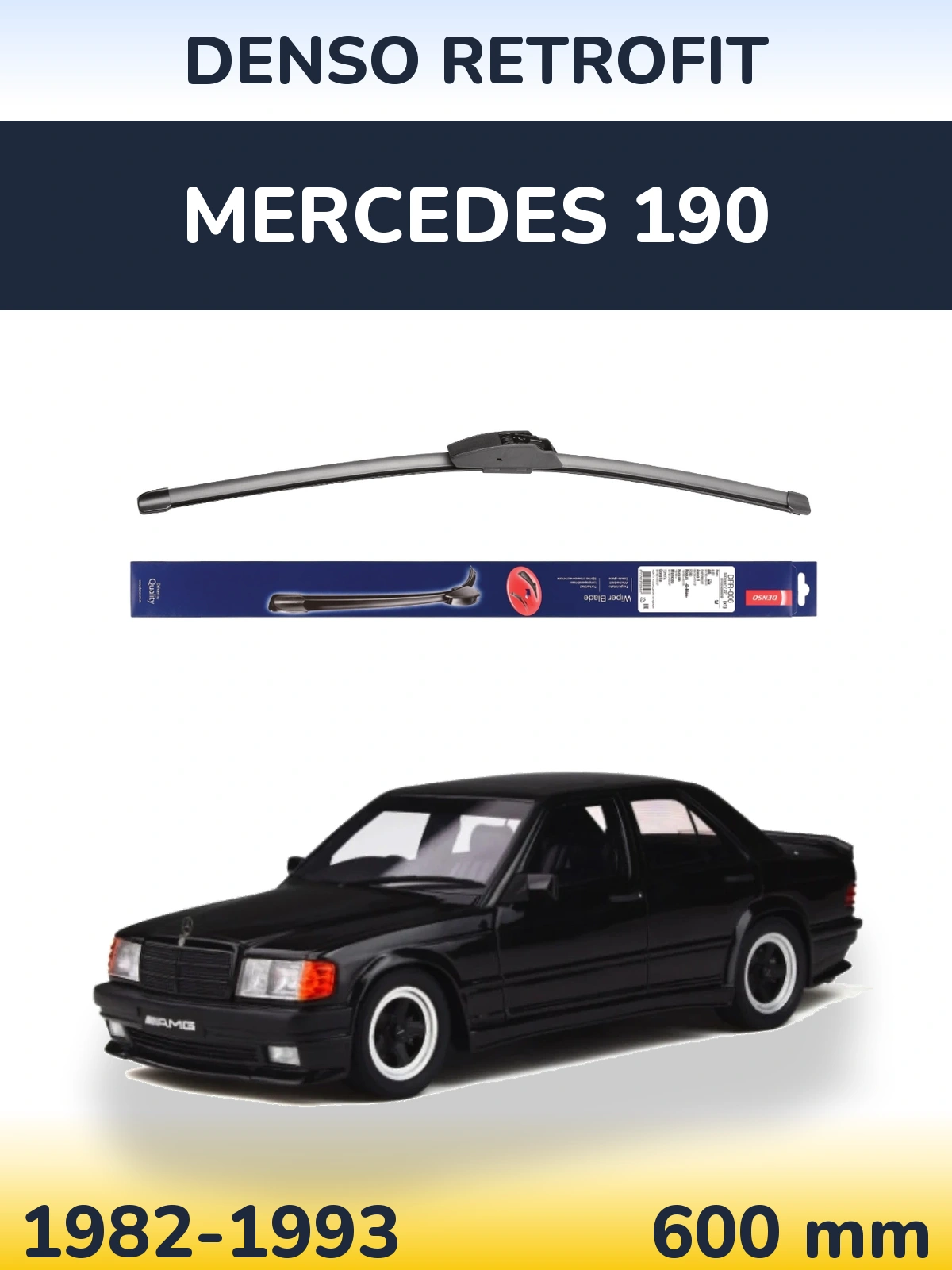 Přední stěrač Denso Retrofit 600 mm pro Mercedes 190 1982-1993