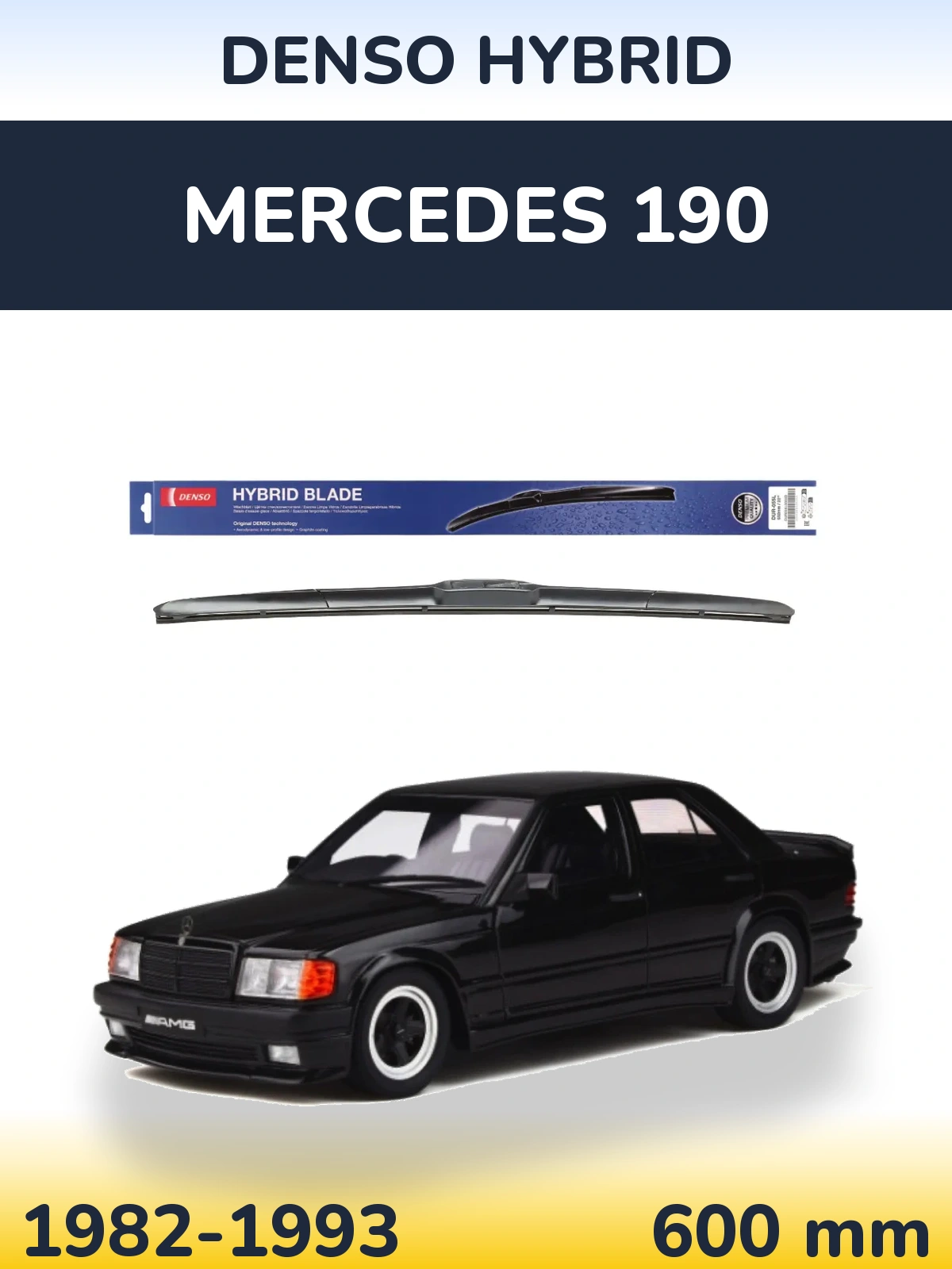 Přední stěrač Denso Hybrid 600 mm pro Mercedes 190 1982-1993