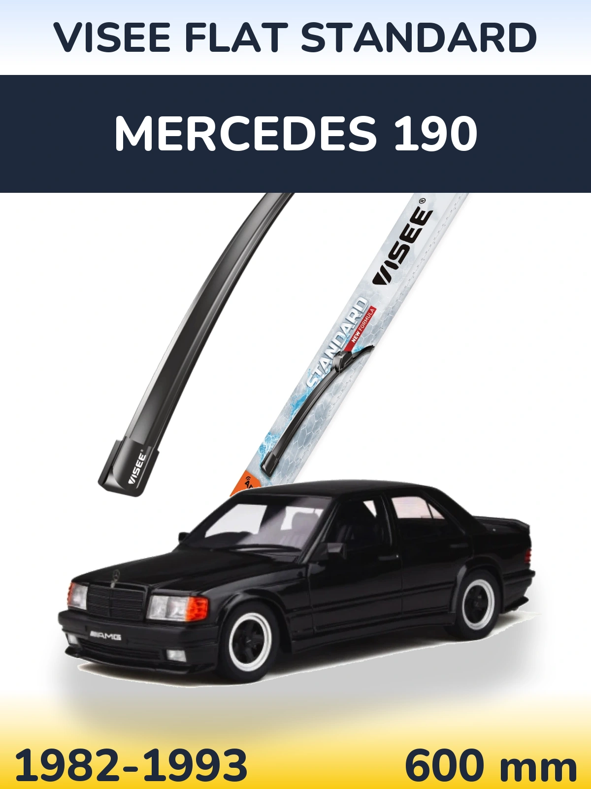 Přední stěrač VISEE FLAT STANDARD 600 mm pro Mercedes 190 1982-1993