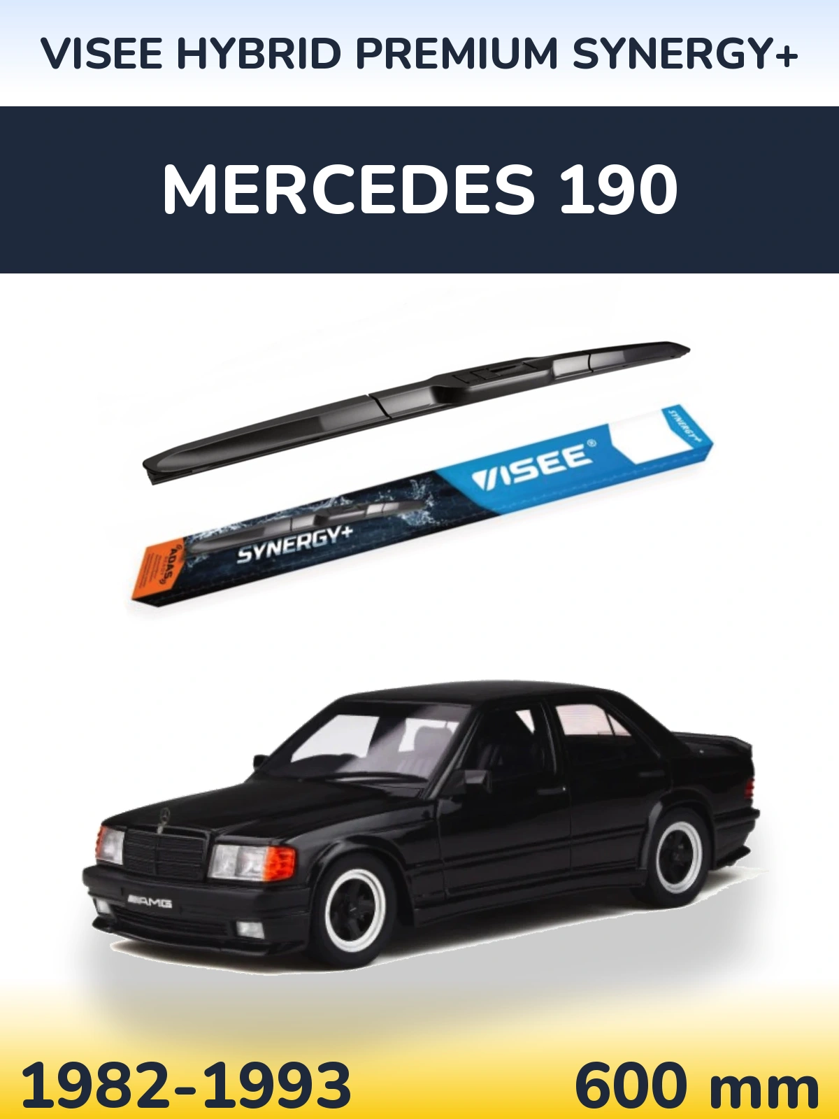 Přední stěrač VISEE HYBRID PREMIUM SYNERGY+ 600 mm pro Mercedes 190 1982-1993