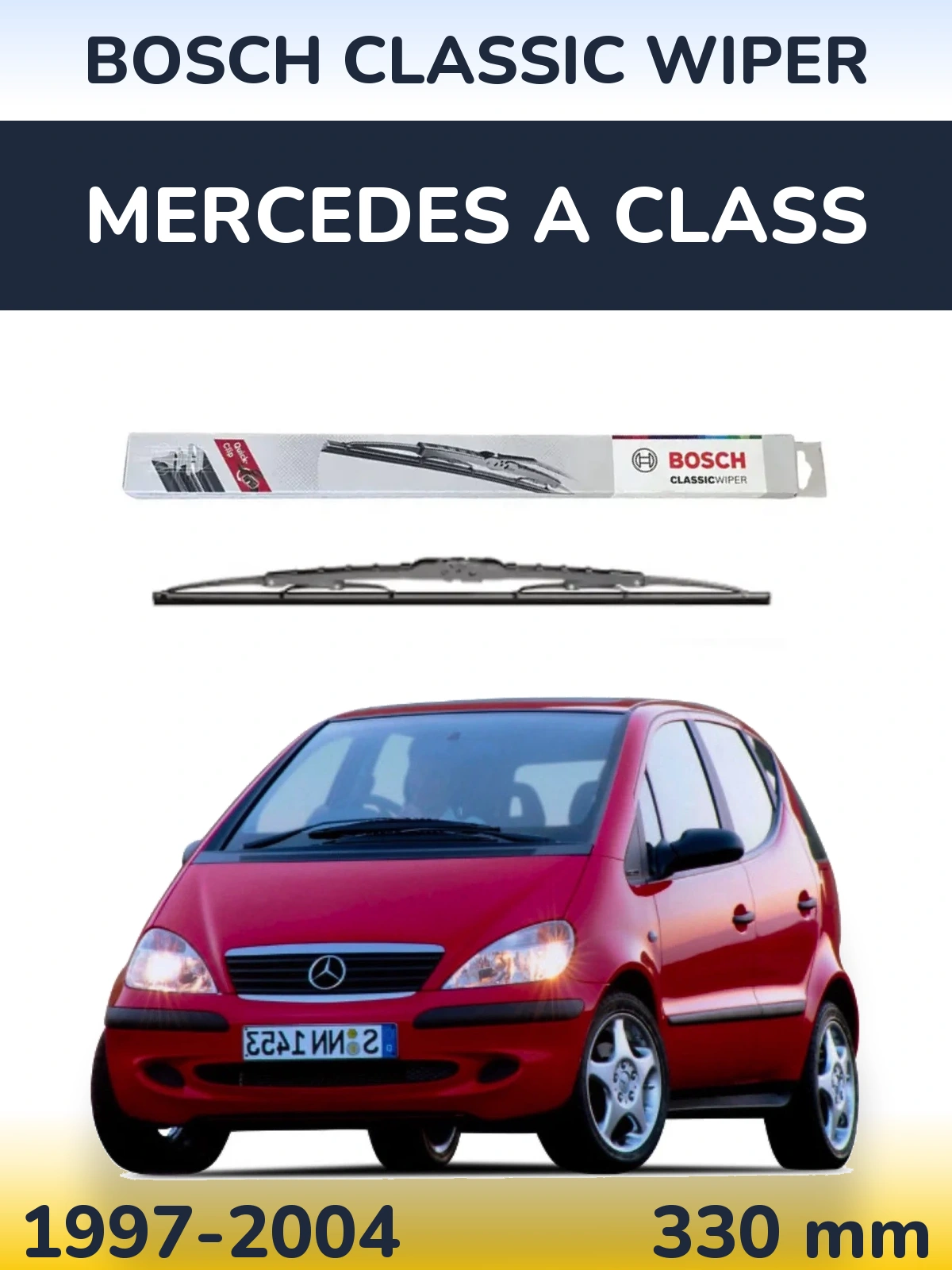 Zadní stěrač BOSCH Classic Wiper 340 mm pro Mercedes A Class 1997-2004