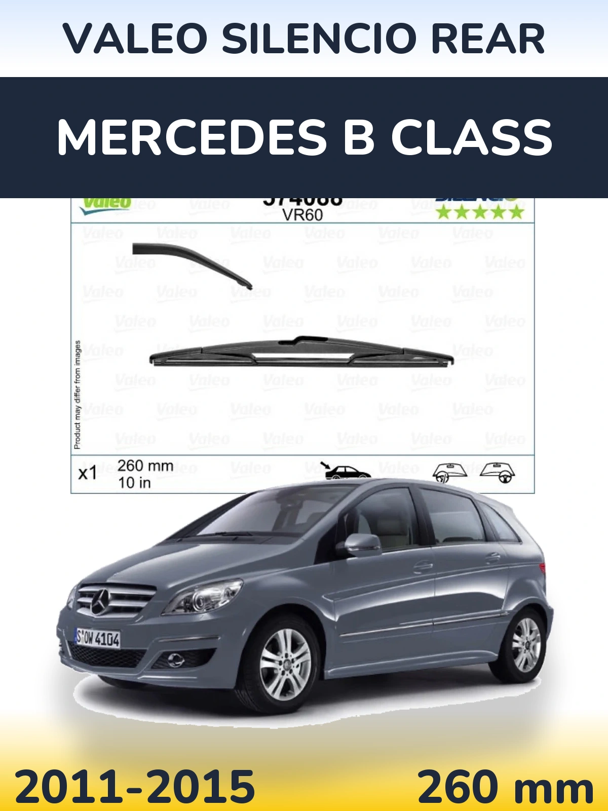 Zadní stěrač Valeo Silencio Rear 260 mm pro Mercedes B Class 2011-2015
