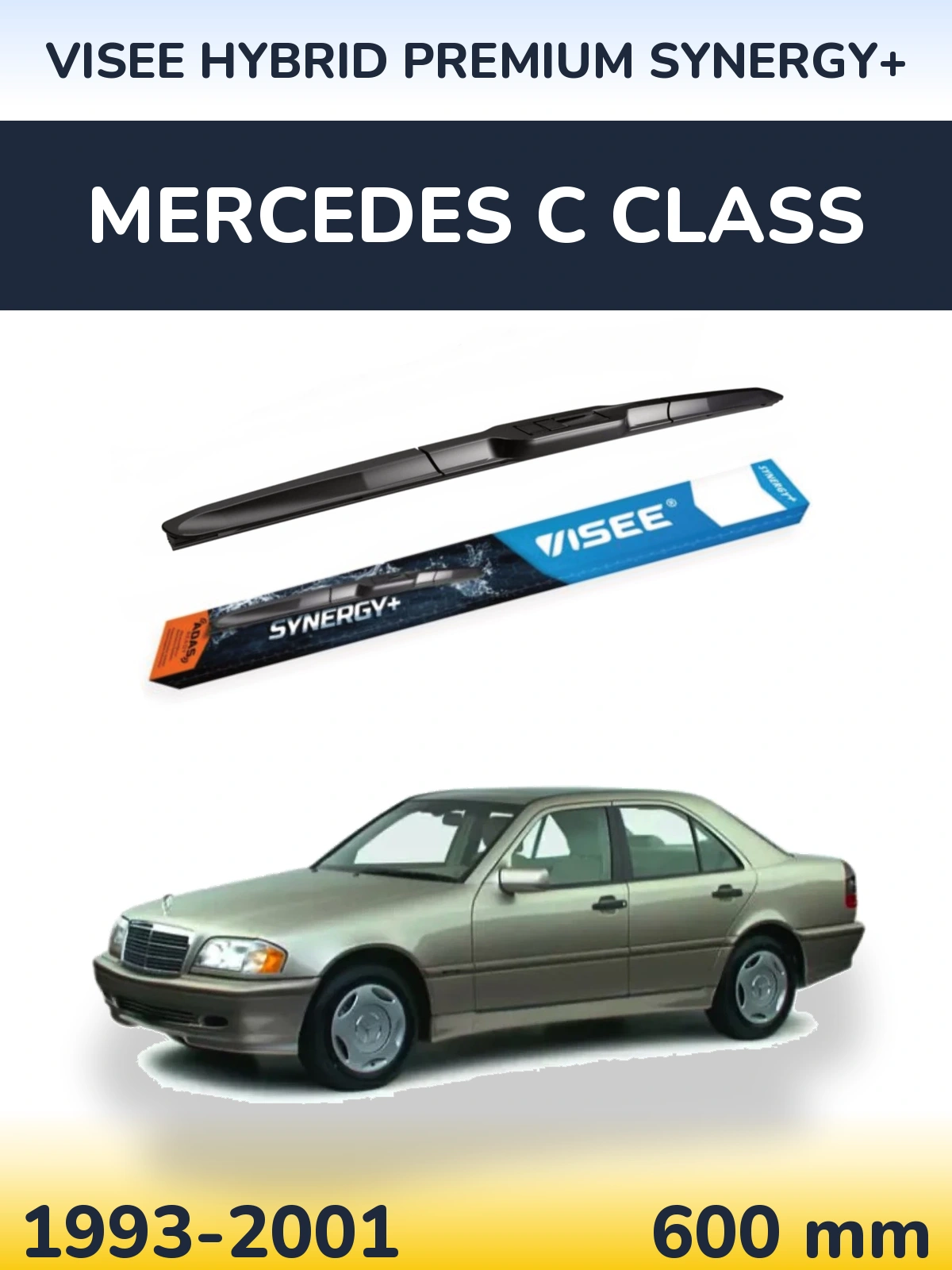 Přední stěrač VISEE HYBRID PREMIUM SYNERGY+ 600 mm pro Mercedes C Class 1993-2001