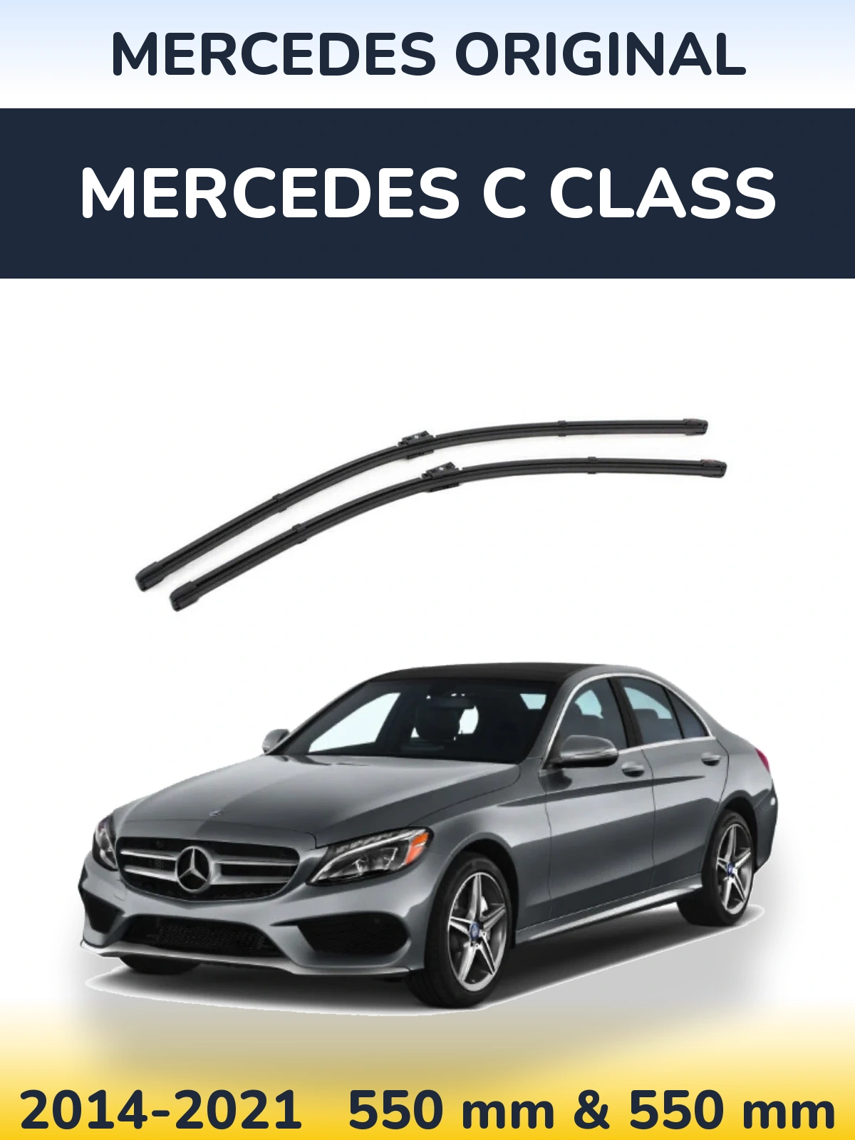 Sada předních stěračů Mercedes OEM Mercedes Original 550 a 550 mm pro Mercedes C Class 2014-2021