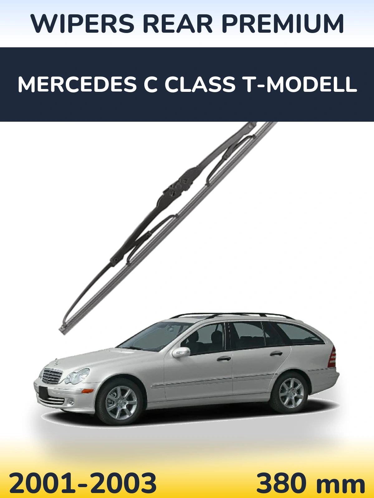 Zadní stěrač WIPERS REAR PREMIUM 380 mm pro Mercedes C Class T-Modell 2001-2003