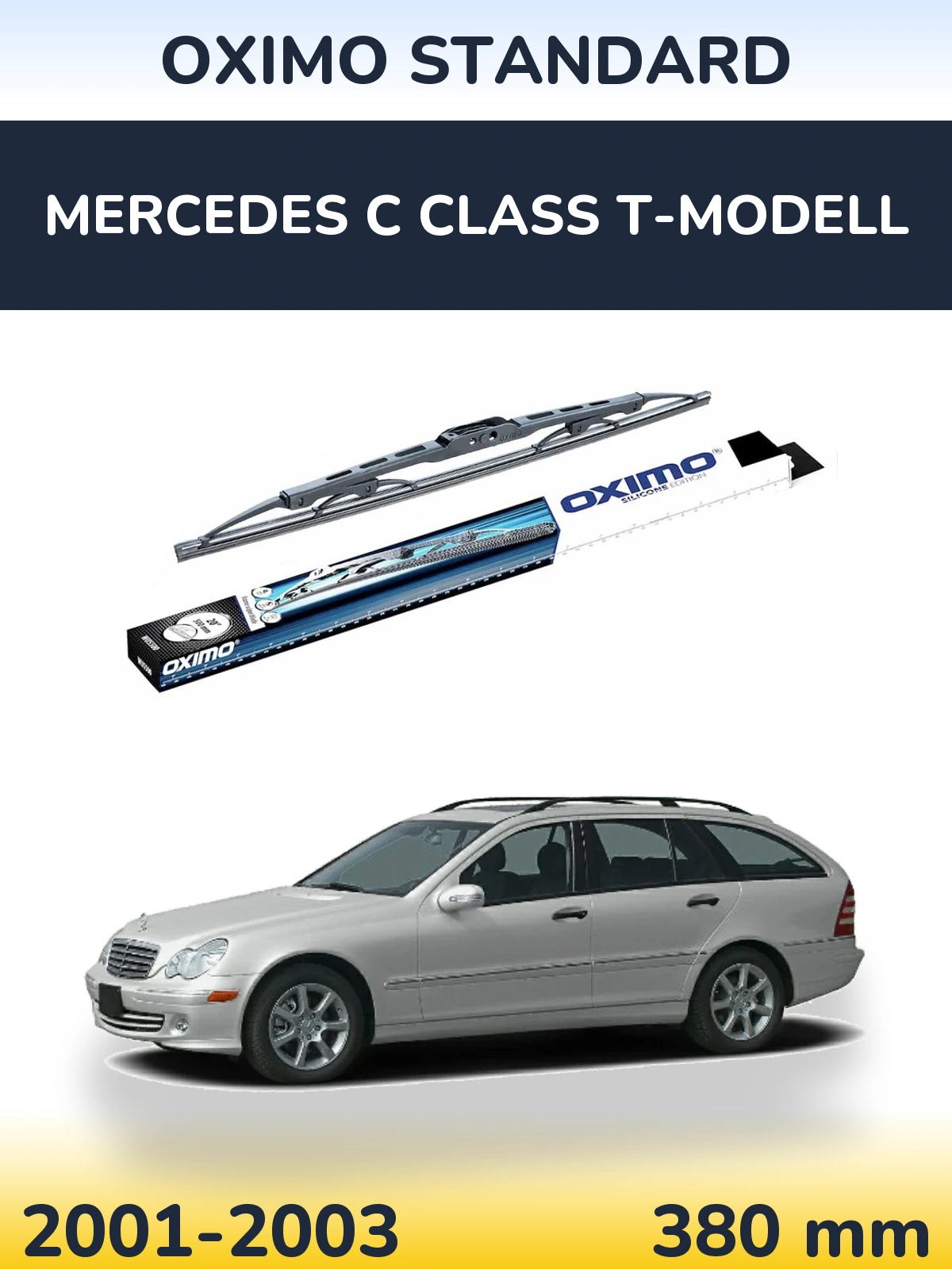 Zadní stěrač Oximo Standard 375 mm pro Mercedes C Class T-Modell 2001-2003