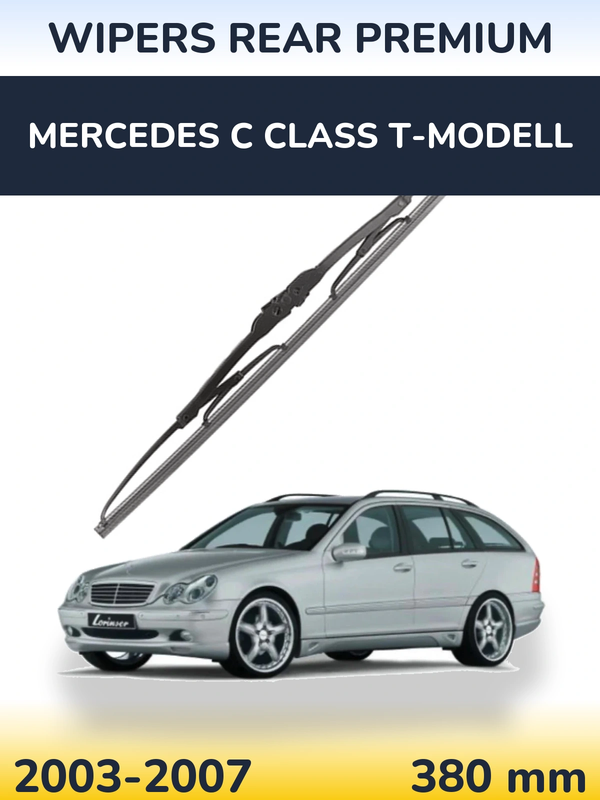 Zadní stěrač WIPERS REAR PREMIUM 380 mm pro Mercedes C Class T-Modell 2003-2007