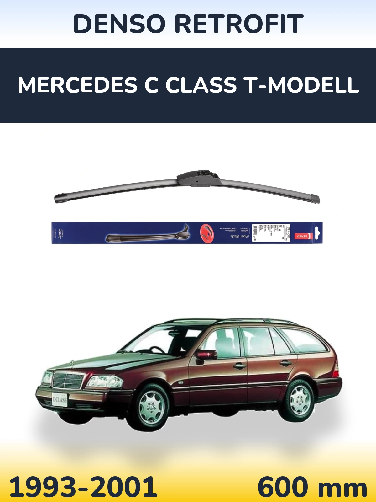Přední stěrač Denso Retrofit 600 mm pro Mercedes C Class T-Modell 1993-2001