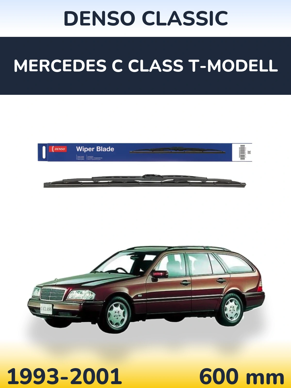 Передня щітка Denso Classic 600 мм для Mercedes C Class T-Модельl 1993-2001