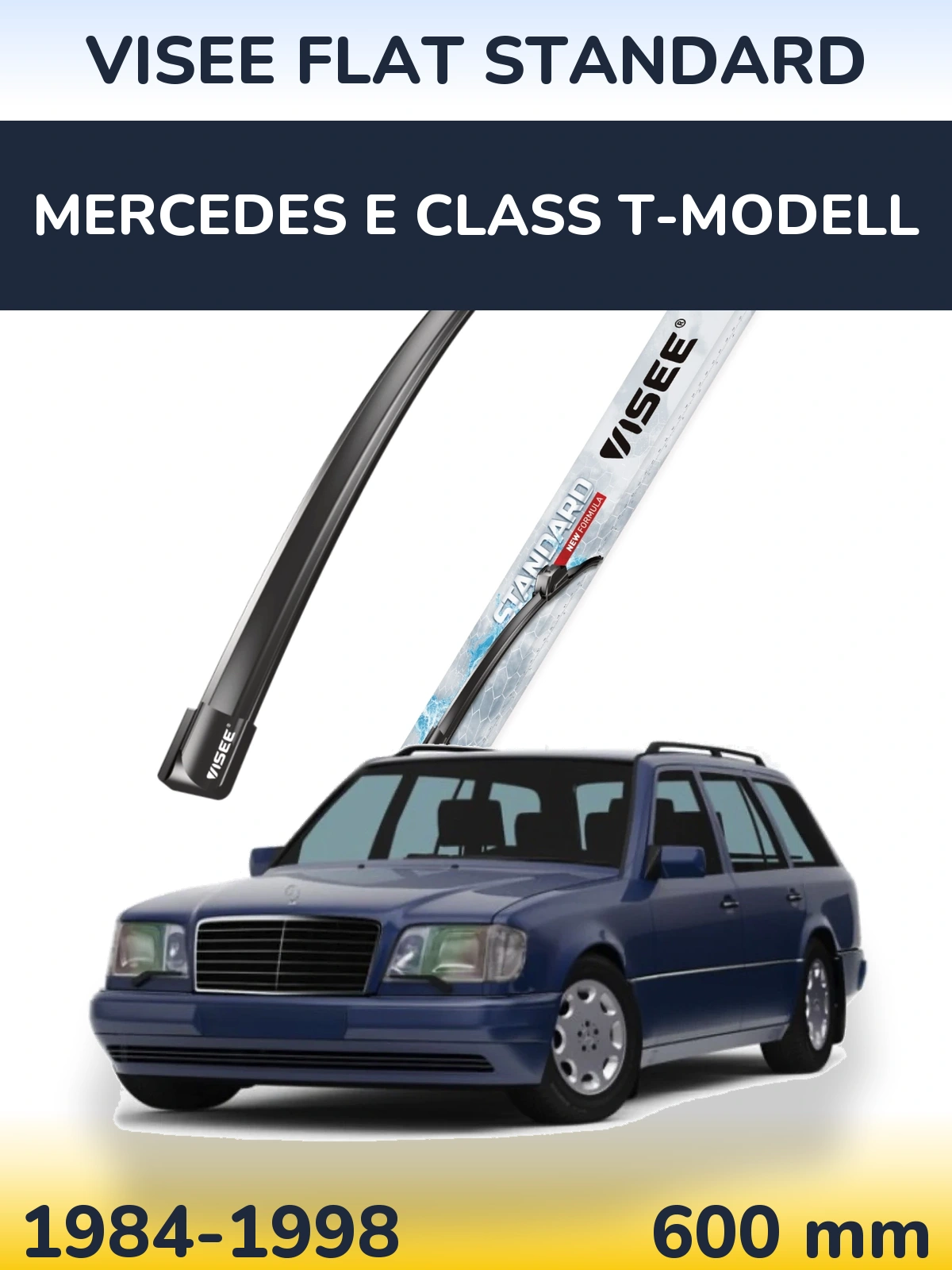 Přední stěrač VISEE FLAT STANDARD 600 mm pro Mercedes E Class T-Modell 1984-1998