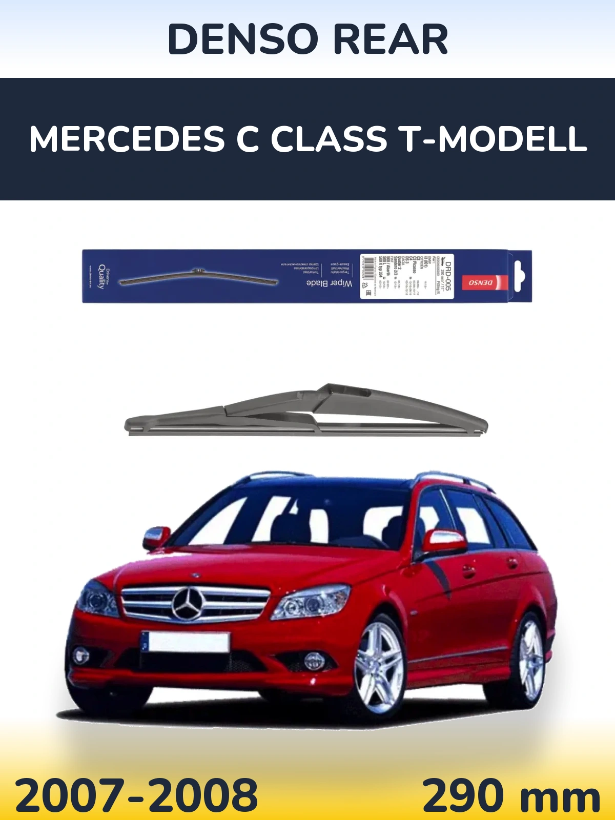 Zadní stěrač Denso Rear 290 mm pro Mercedes C Class T-Modell 2007-2008