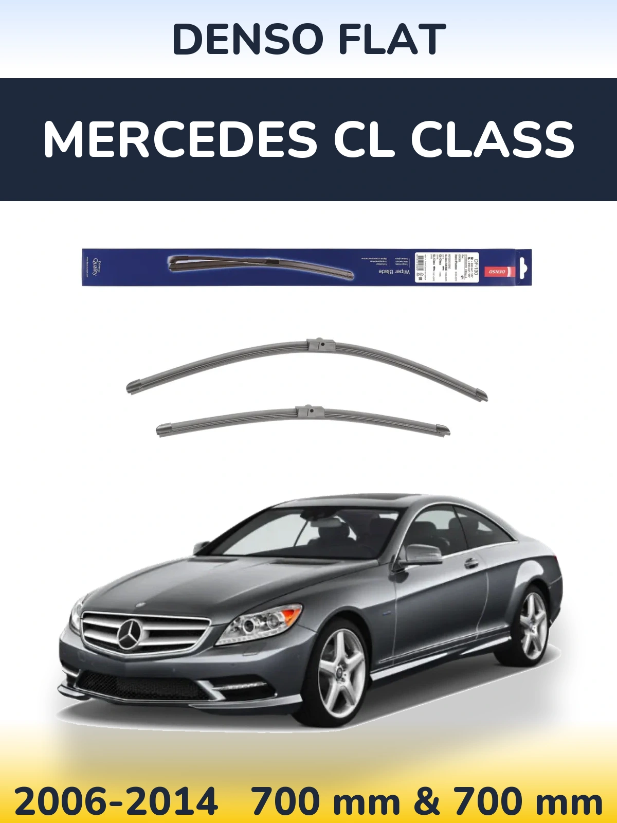 Sada předních stěračů Denso Flat 650 a 650 mm pro Mercedes CL Class 2006-2014
