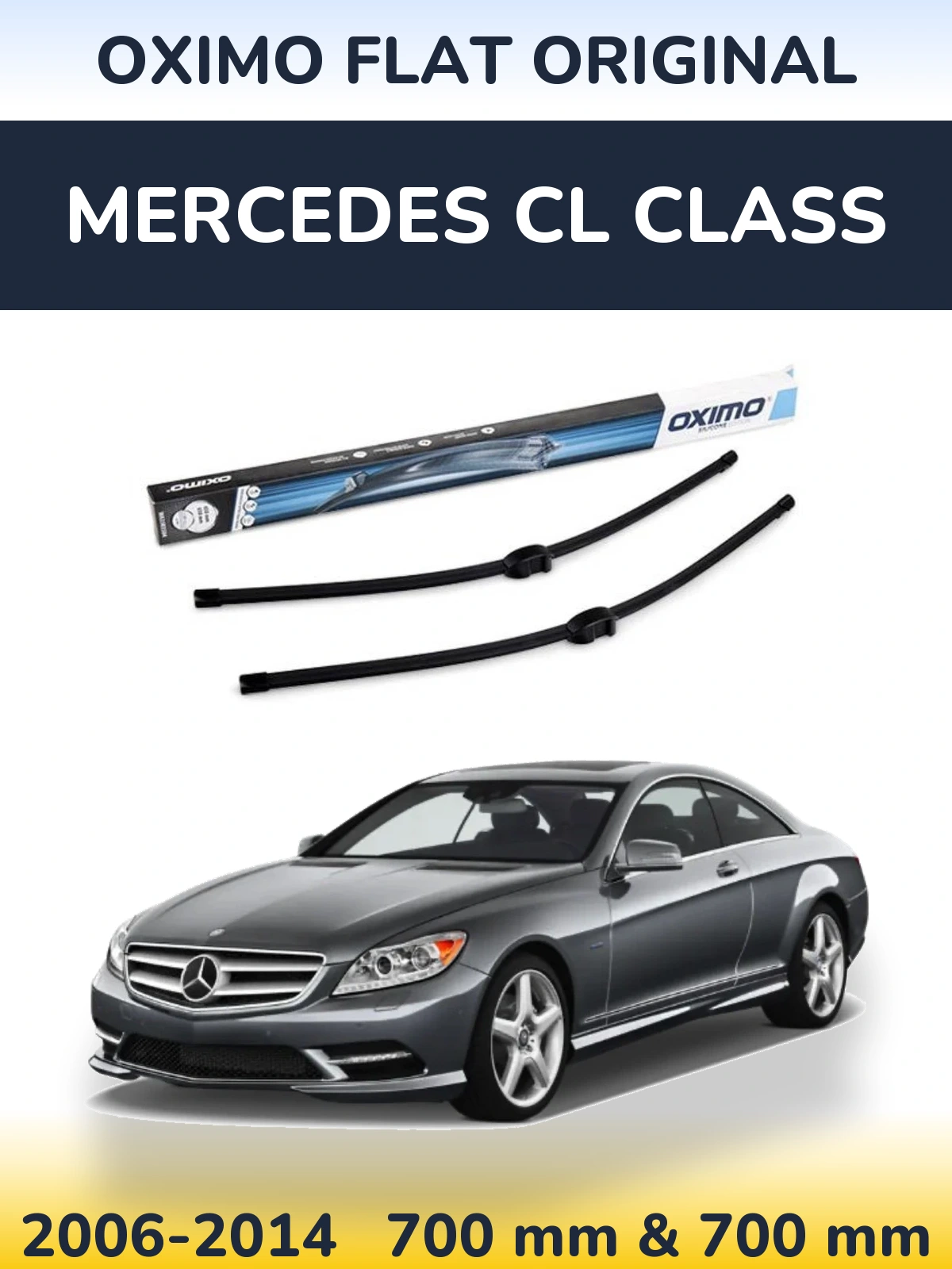 Sada předních stěračů Oximo Flat Original 650 a 650 mm pro Mercedes CL Class 2006-2014