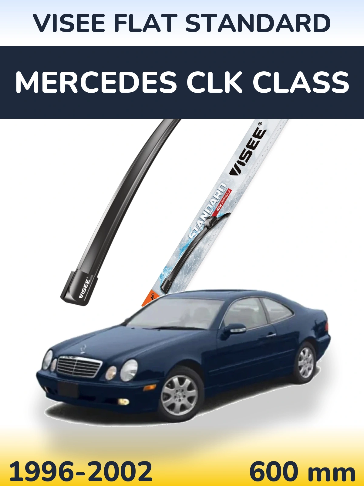 Přední stěrač VISEE FLAT STANDARD 600 mm pro Mercedes CLK Class 1996-2002