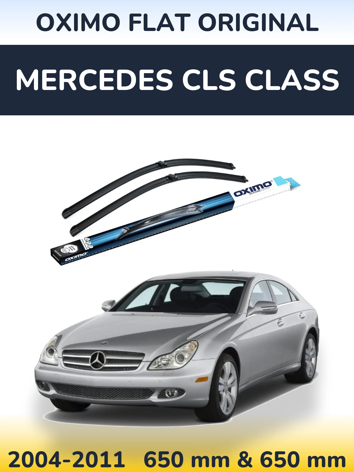 Sada předních stěračů Oximo Flat Original 650 a 650 mm pro Mercedes CLS Class 2004-2011