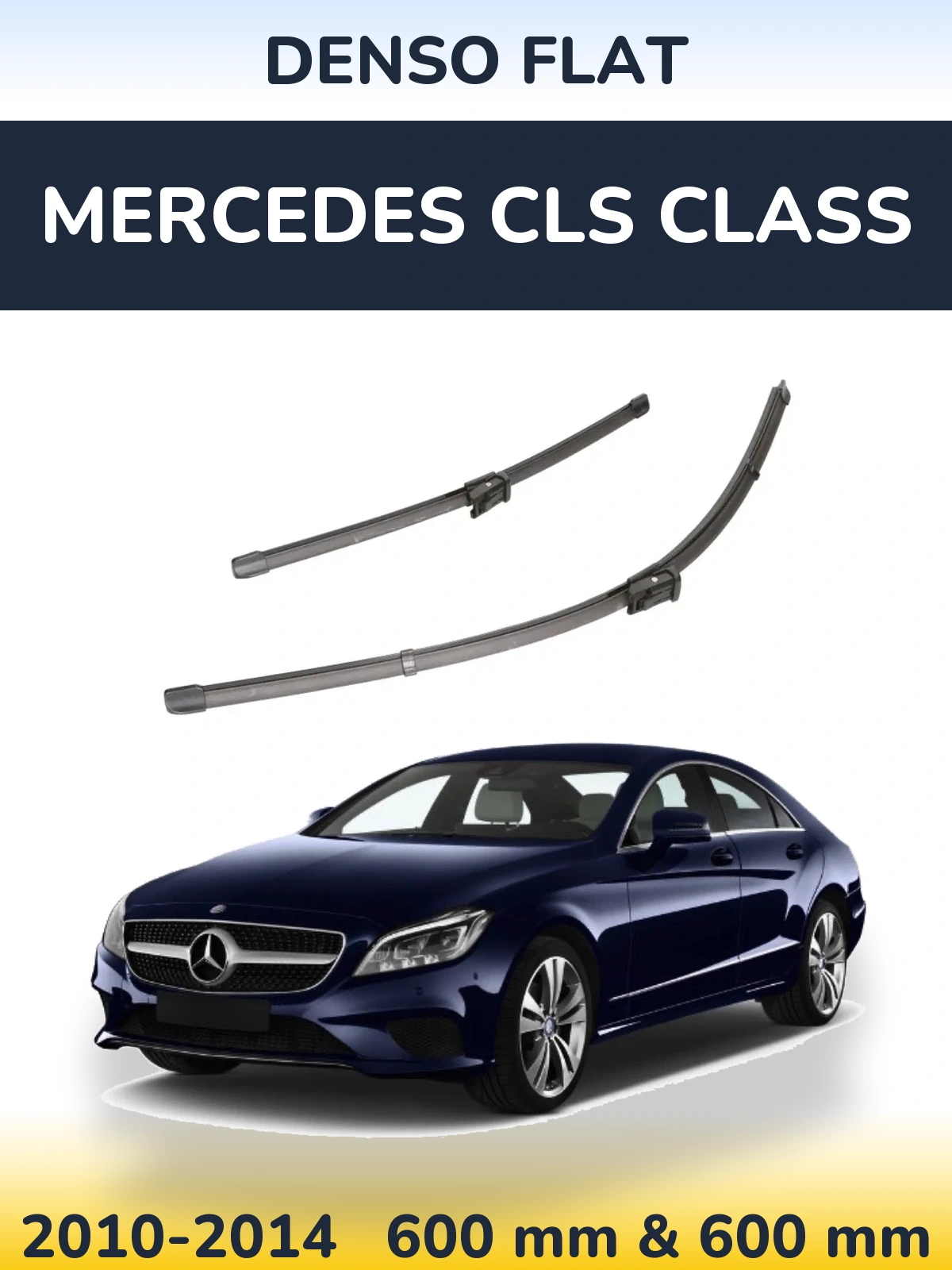 Sada předních stěračů Denso Flat 600 a 600 mm pro Mercedes CLS Class 2010-2014