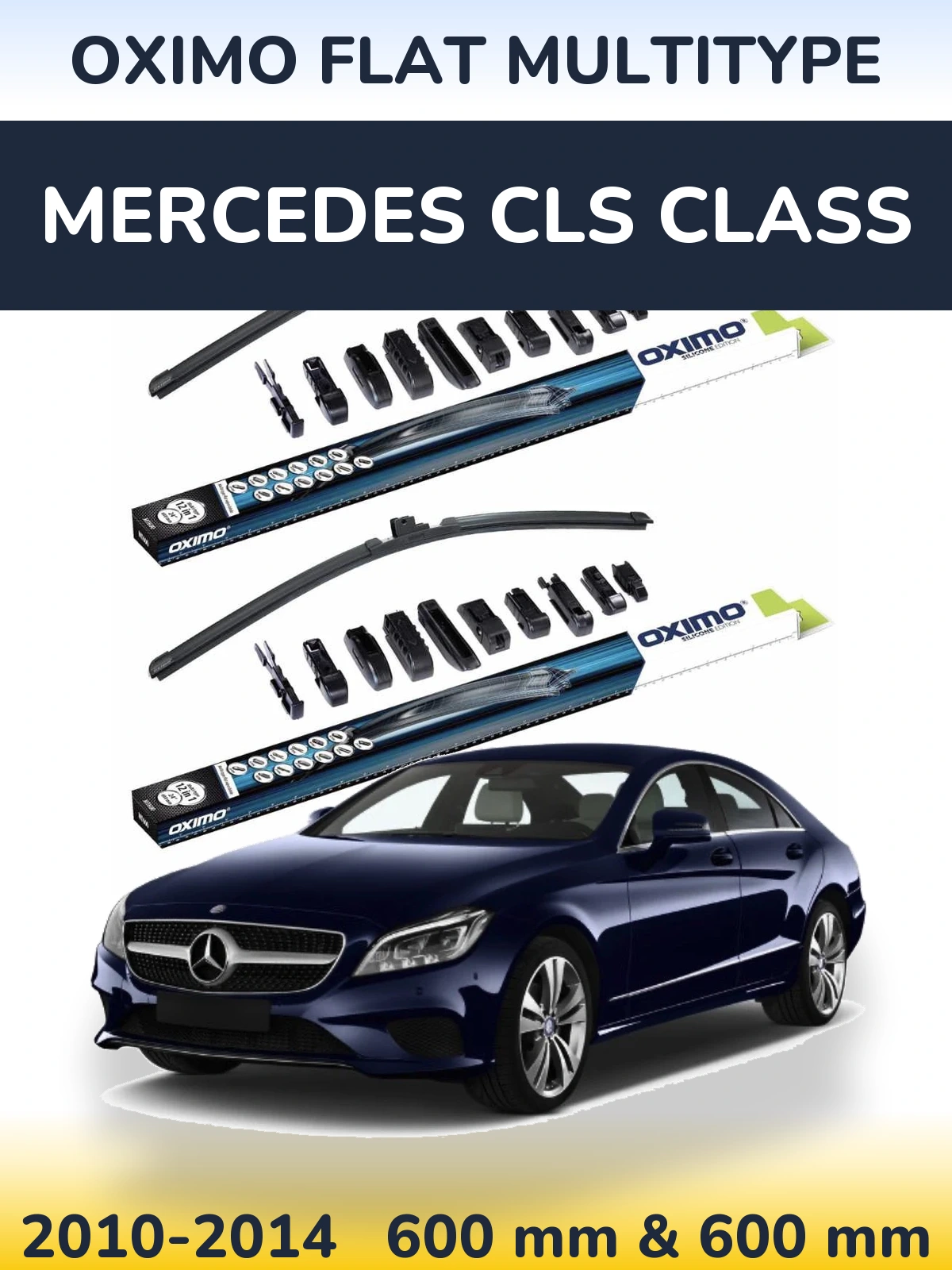 Sada předních stěračů Oximo Flat MultiType 600 a 600 mm pro Mercedes CLS Class 2010-2014